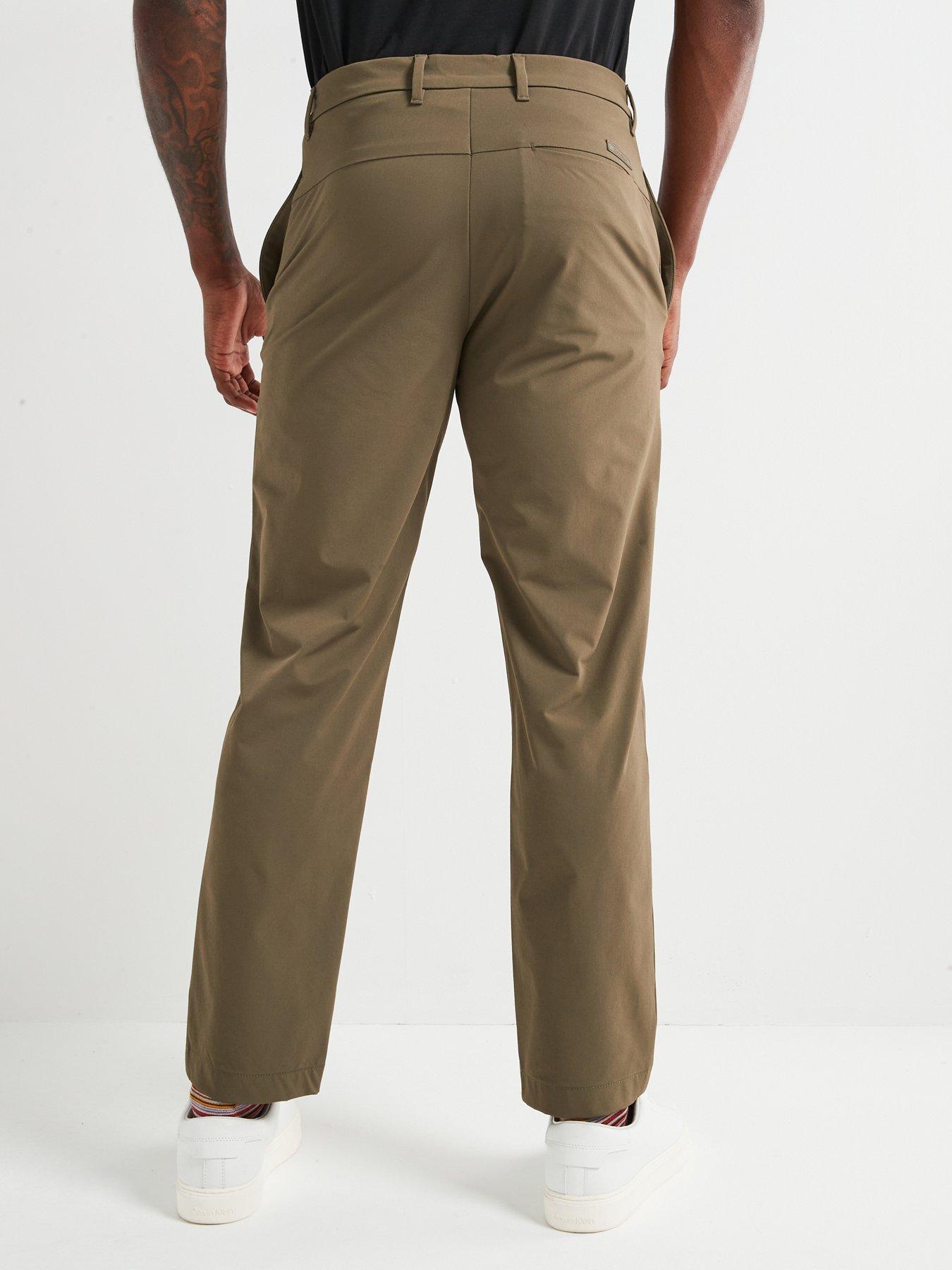 Image 2 of 4 of Calvin Klein 4-Way Stretch Slim Tapered Casual Trousers - Dark Grey