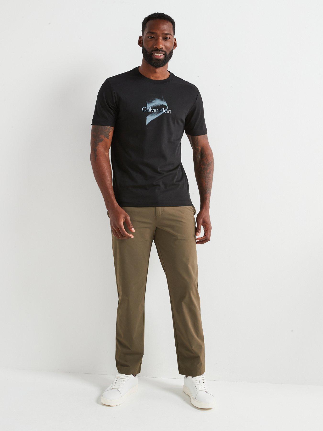 Image 3 of 4 of Calvin Klein 4-Way Stretch Slim Tapered Casual Trousers - Dark Grey