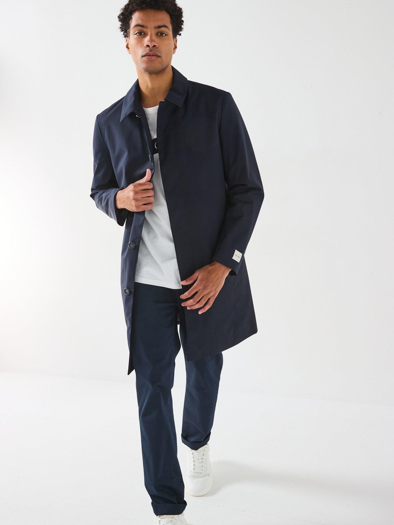 undefined Twill Technical Overcoat - Navy