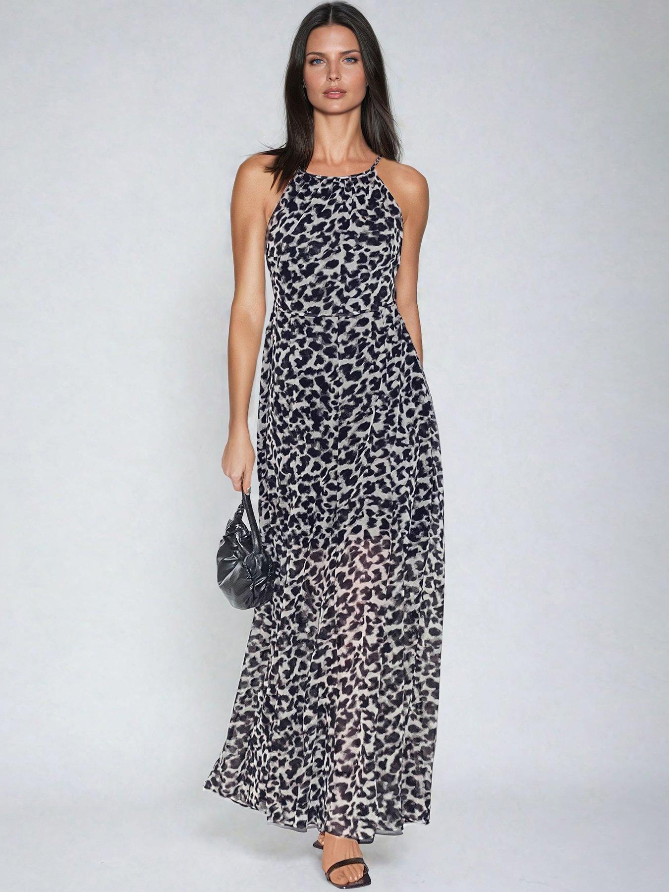 Religion Open Back Halterneck Maxi Dress