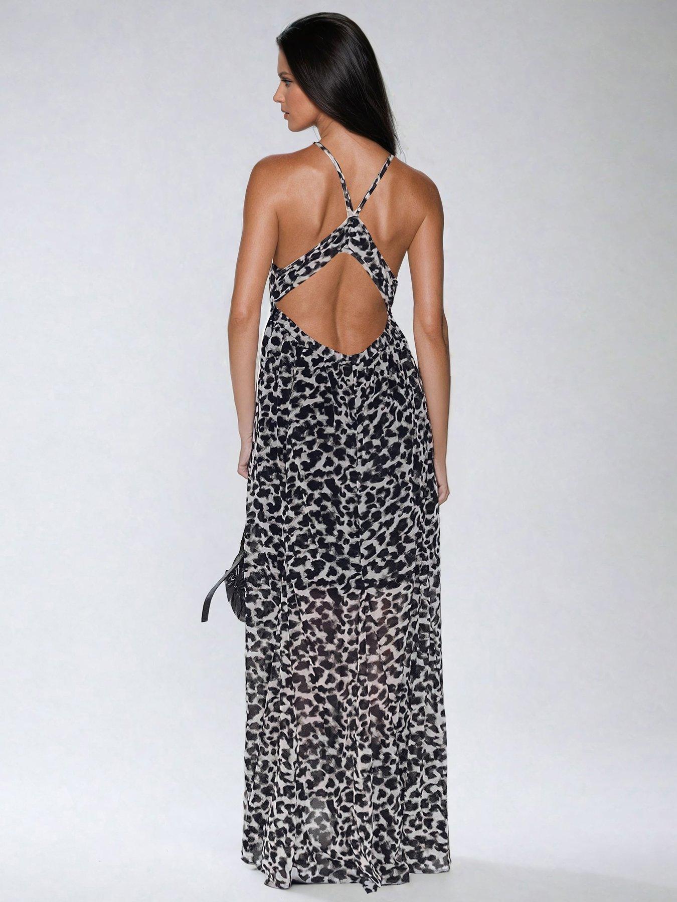 Religion Open Back Halterneck Maxi Dress - Multi | Very
