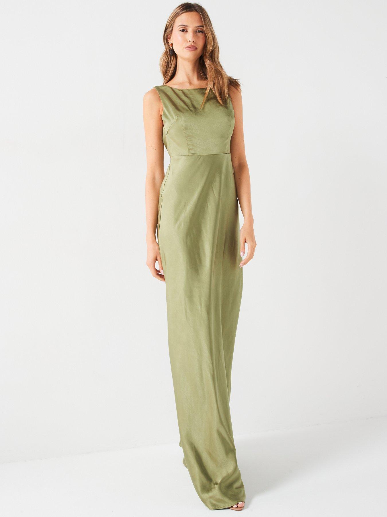 cowl back bridesmaid dress uk Ink blue Satin Bridesmaid Dress Cowl Neck Maxi with Ruched  Carlyna UK  99.00