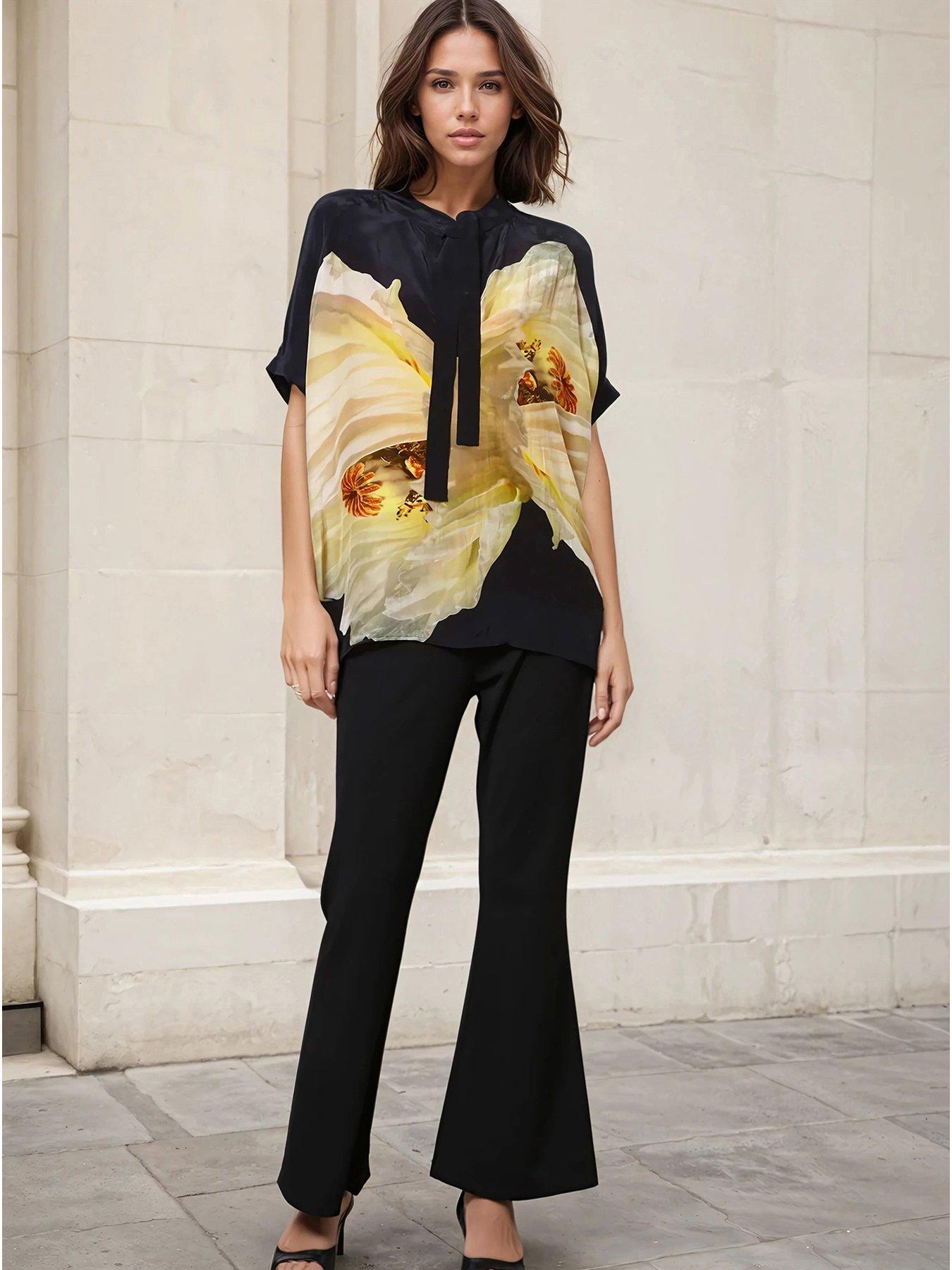 undefined Oversized Hidden Blouse - Yellow