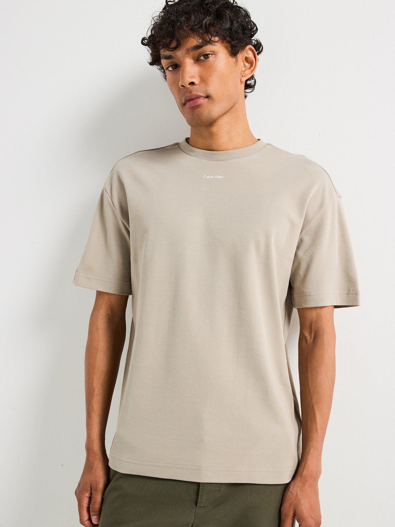 undefined Nano Centre Logo Interlock T-Shirt - Light Khaki
