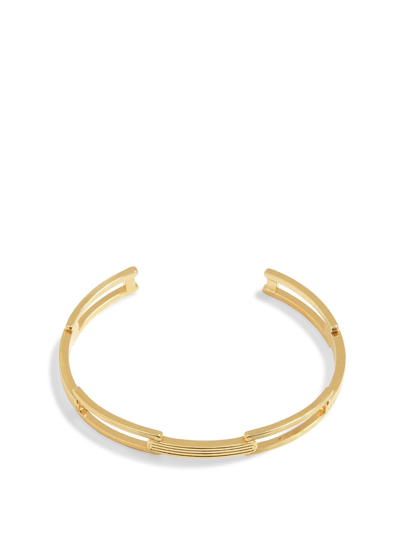 Product photograph of Katie Loxton Arabella Waterproof Gold Bangle from very.co.uk