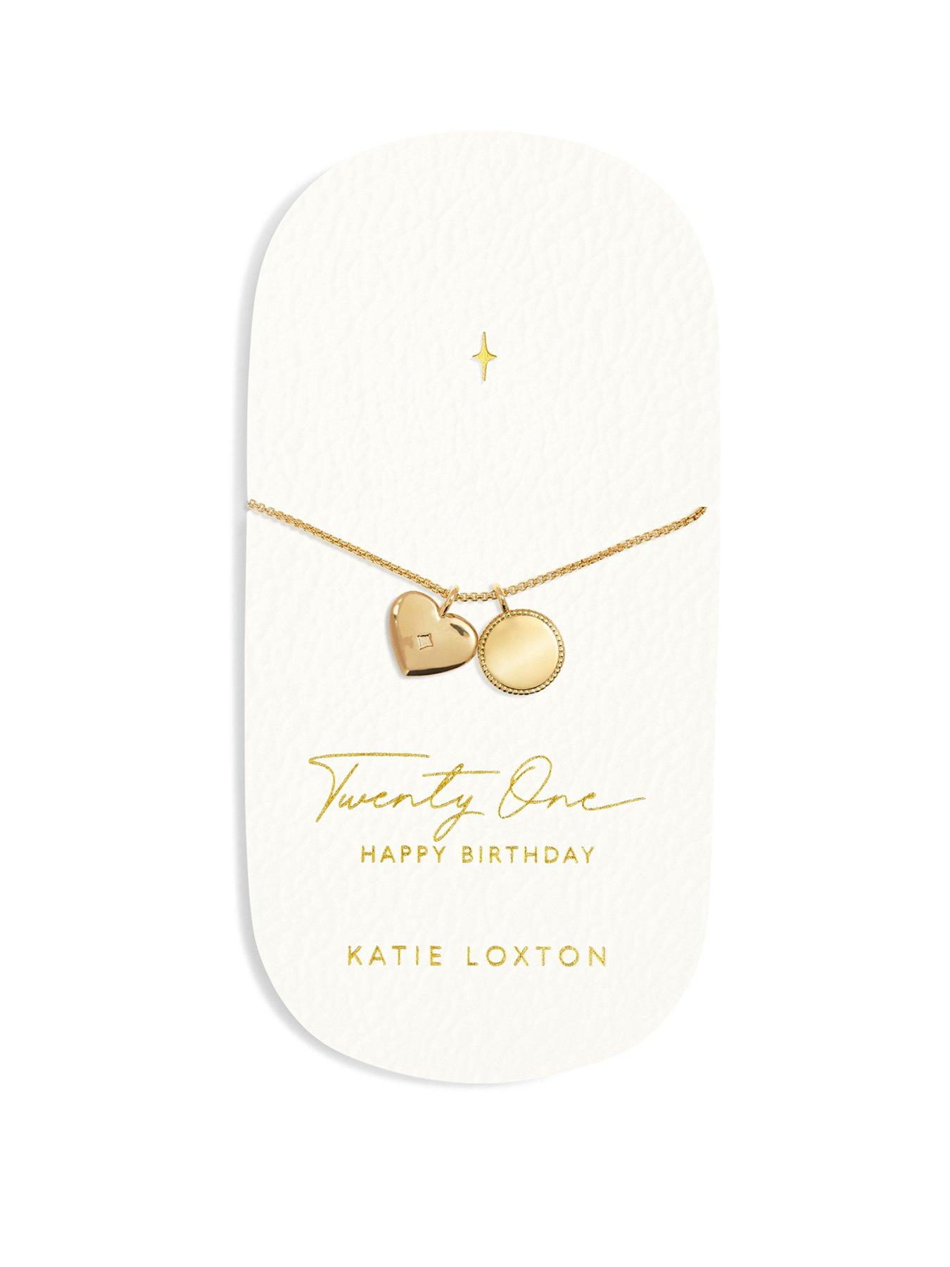 Product photograph of Katie Loxton 21st Birthday Waterproof Gold Bracelet from very.co.uk