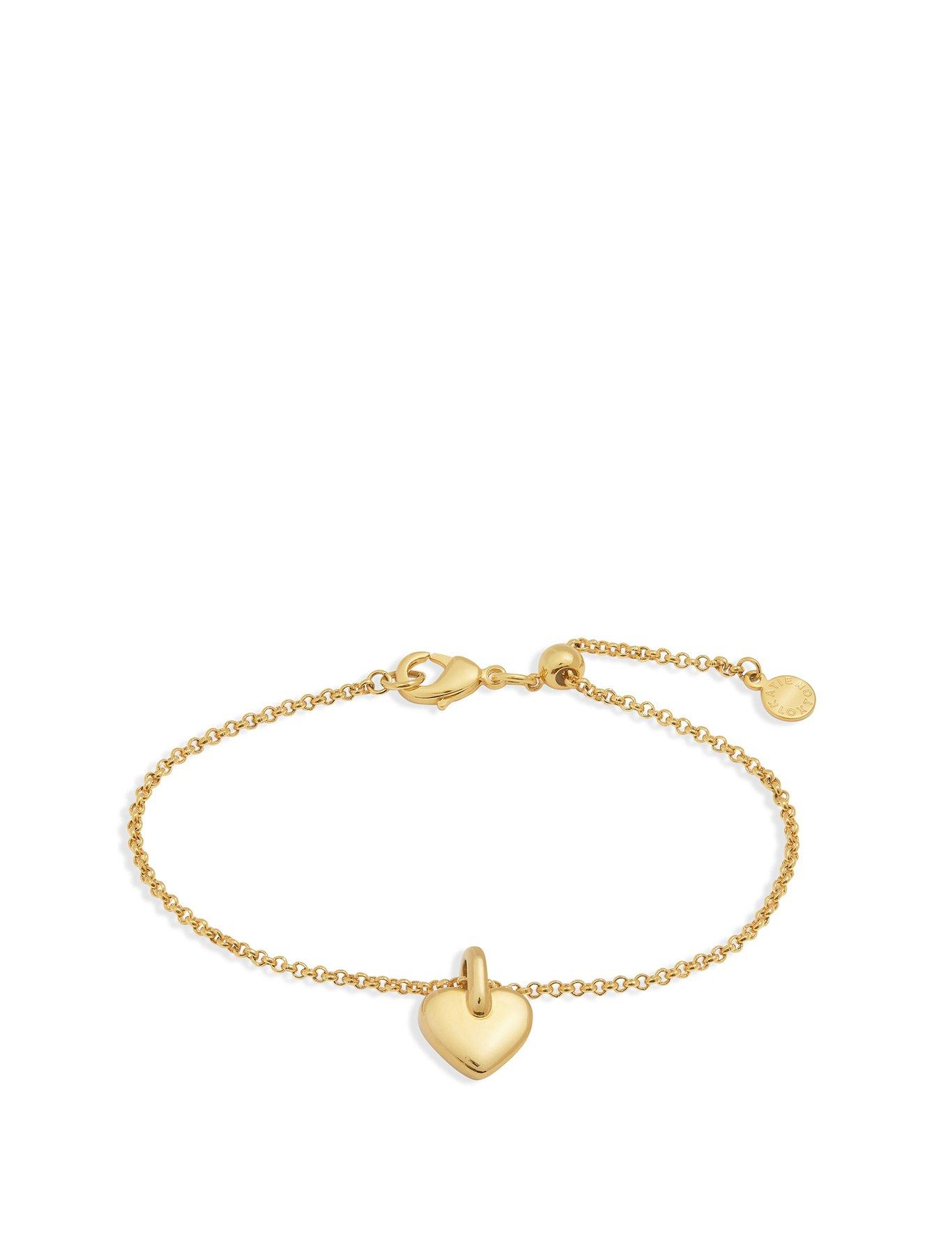 Product photograph of Katie Loxton Alora Heart Waterproof Gold Bracelet from very.co.uk