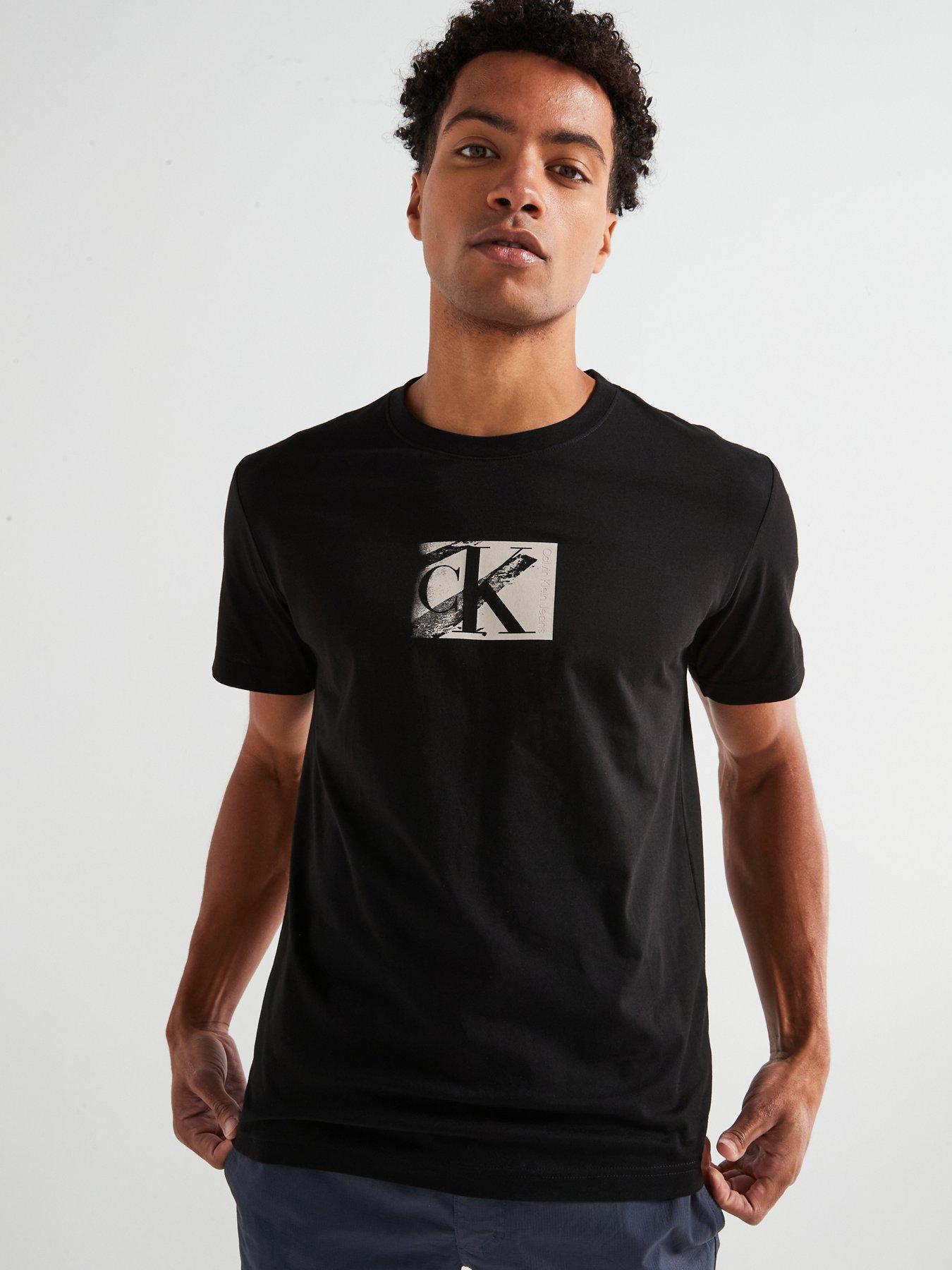 undefined Small CK Box Logo T-Shirt - Black