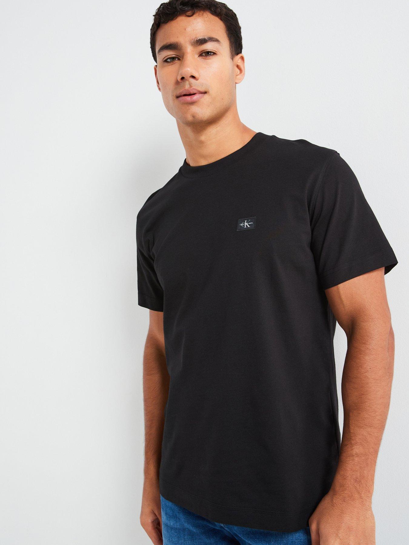 undefined Left Chest Woven Patch Regular T-Shirt - Black