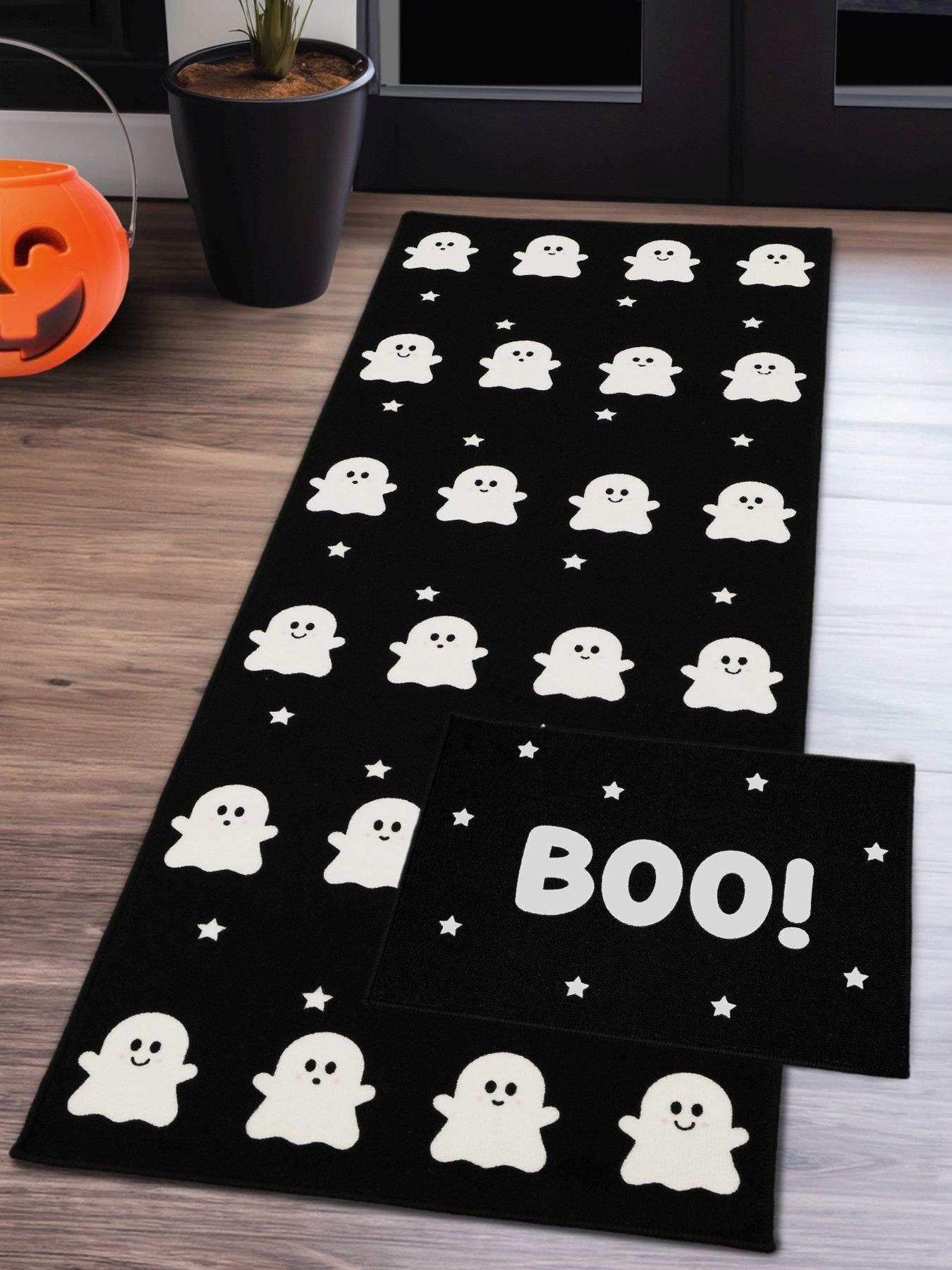 undefined Halloween Ghost Boo Runner and Doormat Set