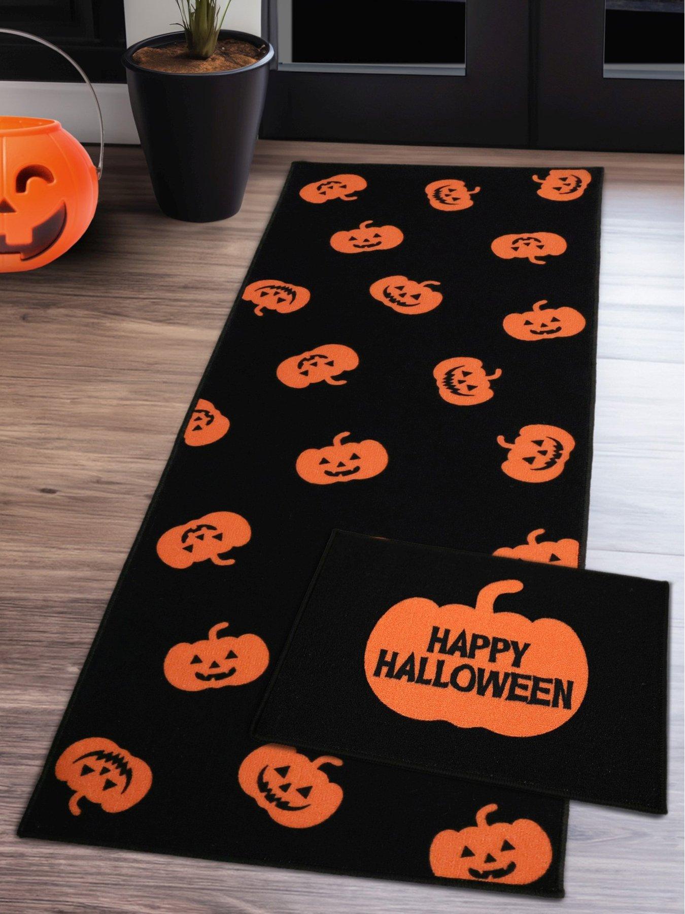 Product photograph of Halloween Pumpkin Runner And Doormat Set from very.co.uk