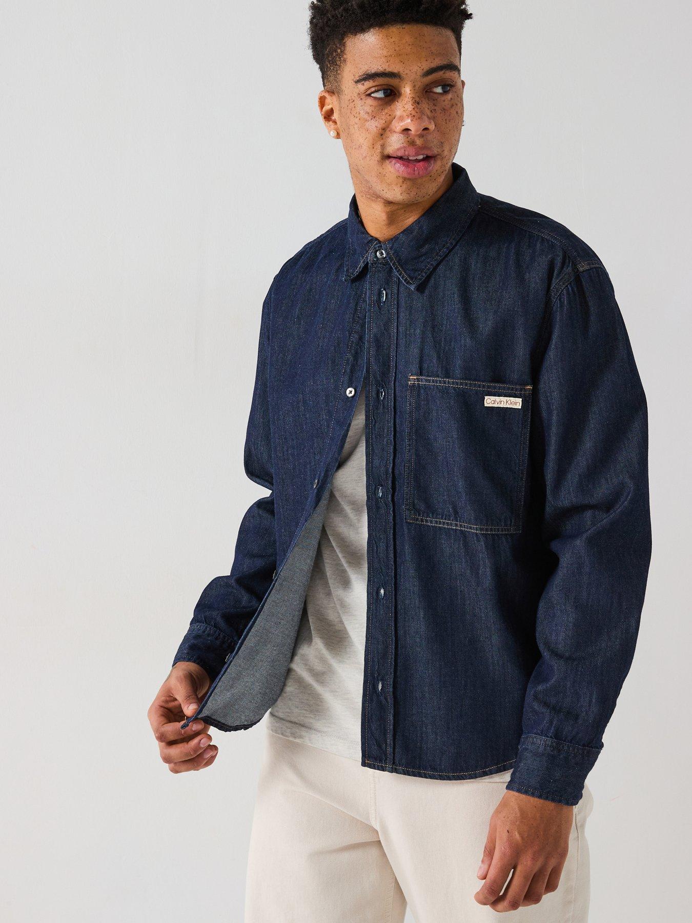undefined Regular Denim Shirt - Dark Blue