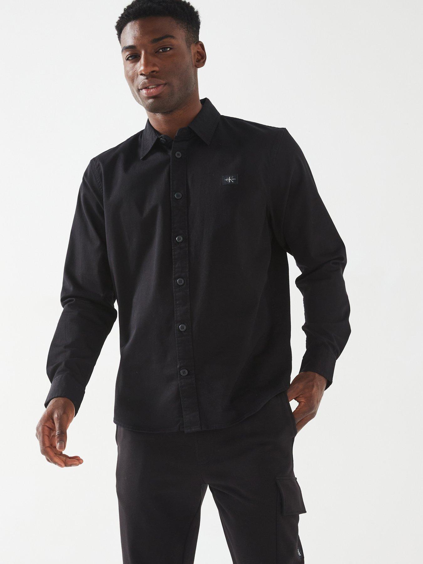 undefined Woven Logo Overshirt - Black