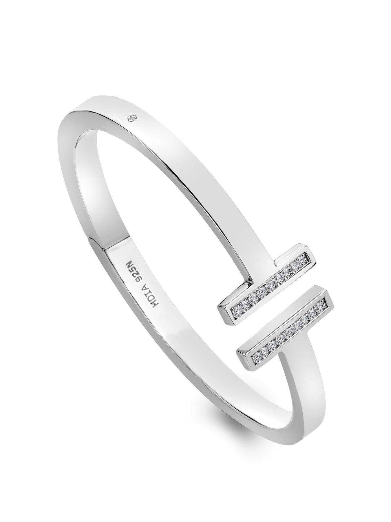 Product photograph of Hot Diamonds Hd X Tg T-bar Bangle from very.co.uk