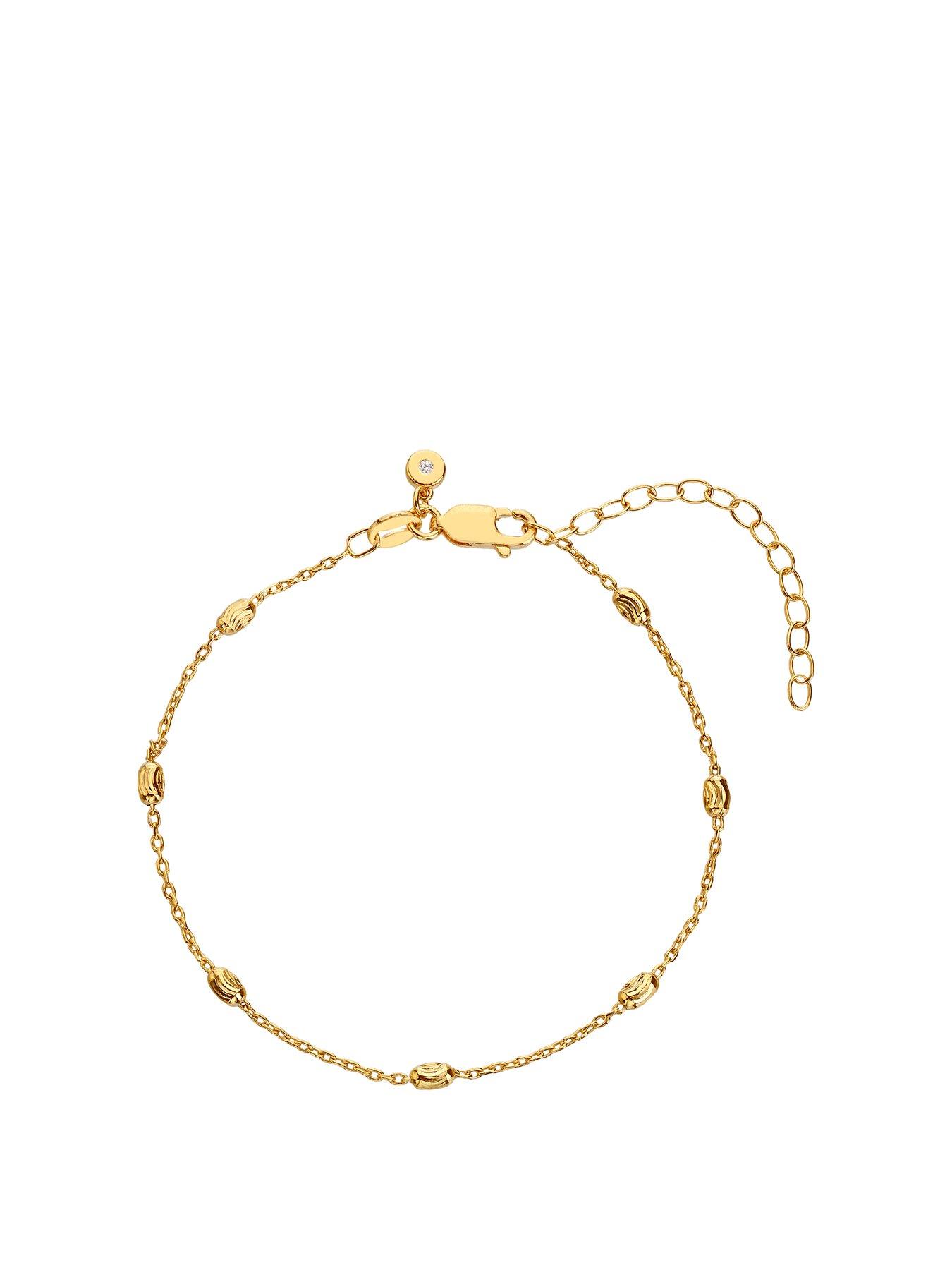 Product photograph of Hot Diamonds Hd X Tg Oval Bracelet - Gold Plated from very.co.uk