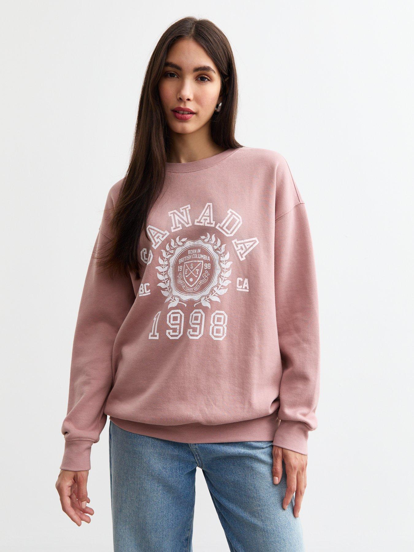 Ladies pink sweatshirt uk hotsell