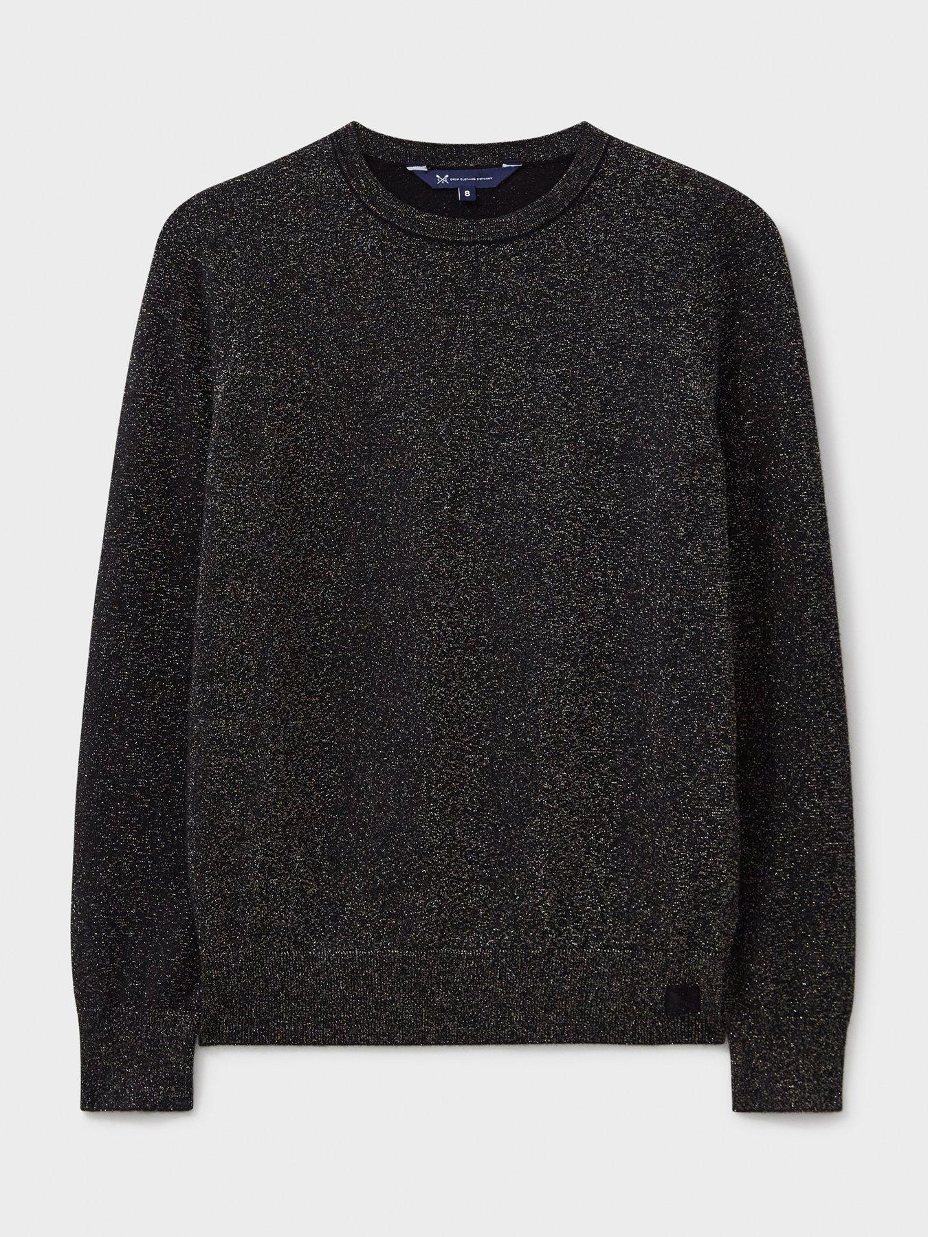 Image 4 of 4 of Crew Clothing Lula Knitted Crewneck Jumper - Black