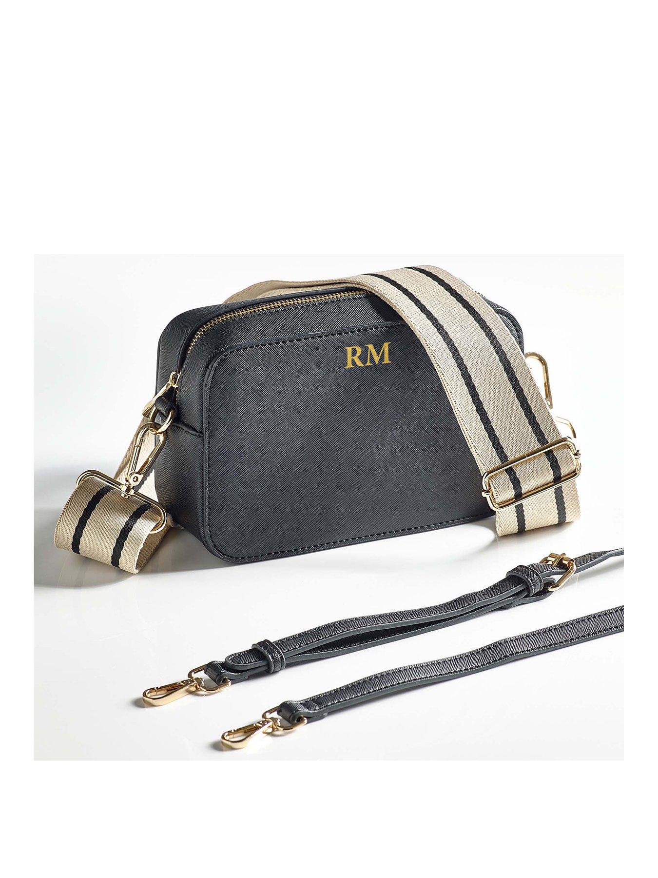 Love Abode Personalised Monogram Cross Body / Shoulder Bag with two strap option.