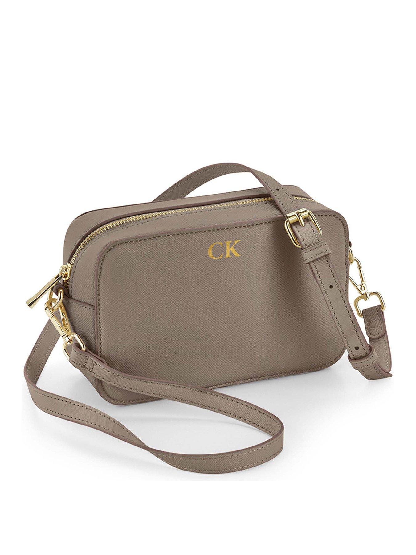 Love Abode Personalised Monogram Cross Body / Shoulder Bag with two strap option.