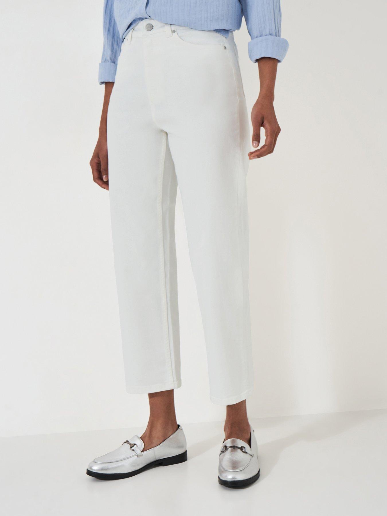 Womens White Cropped Jeans Very