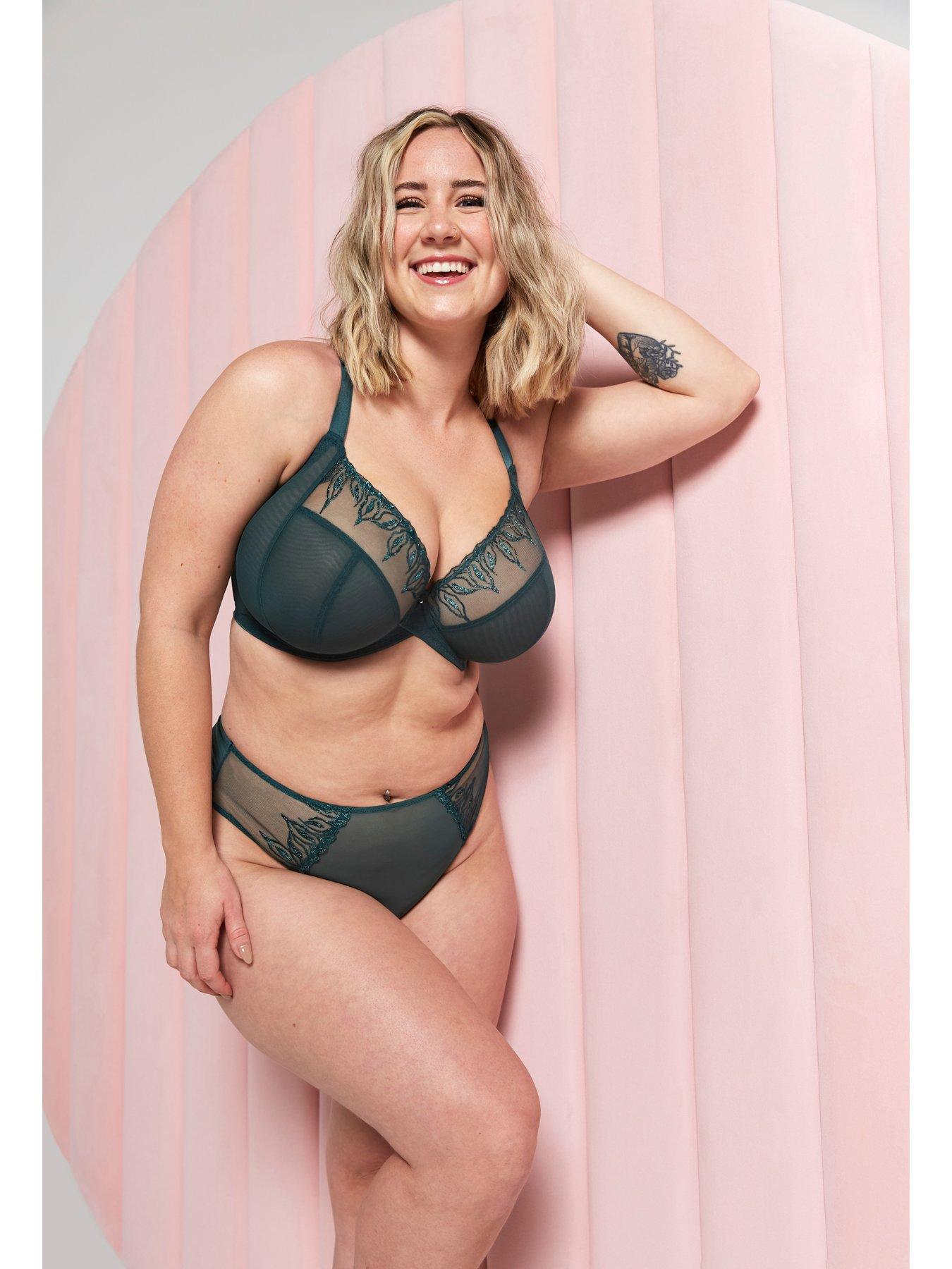 Image 6 of 6 of Curvy Kate Flare Full Plunge Side Support Multiway Bra - Emerald Sparkle