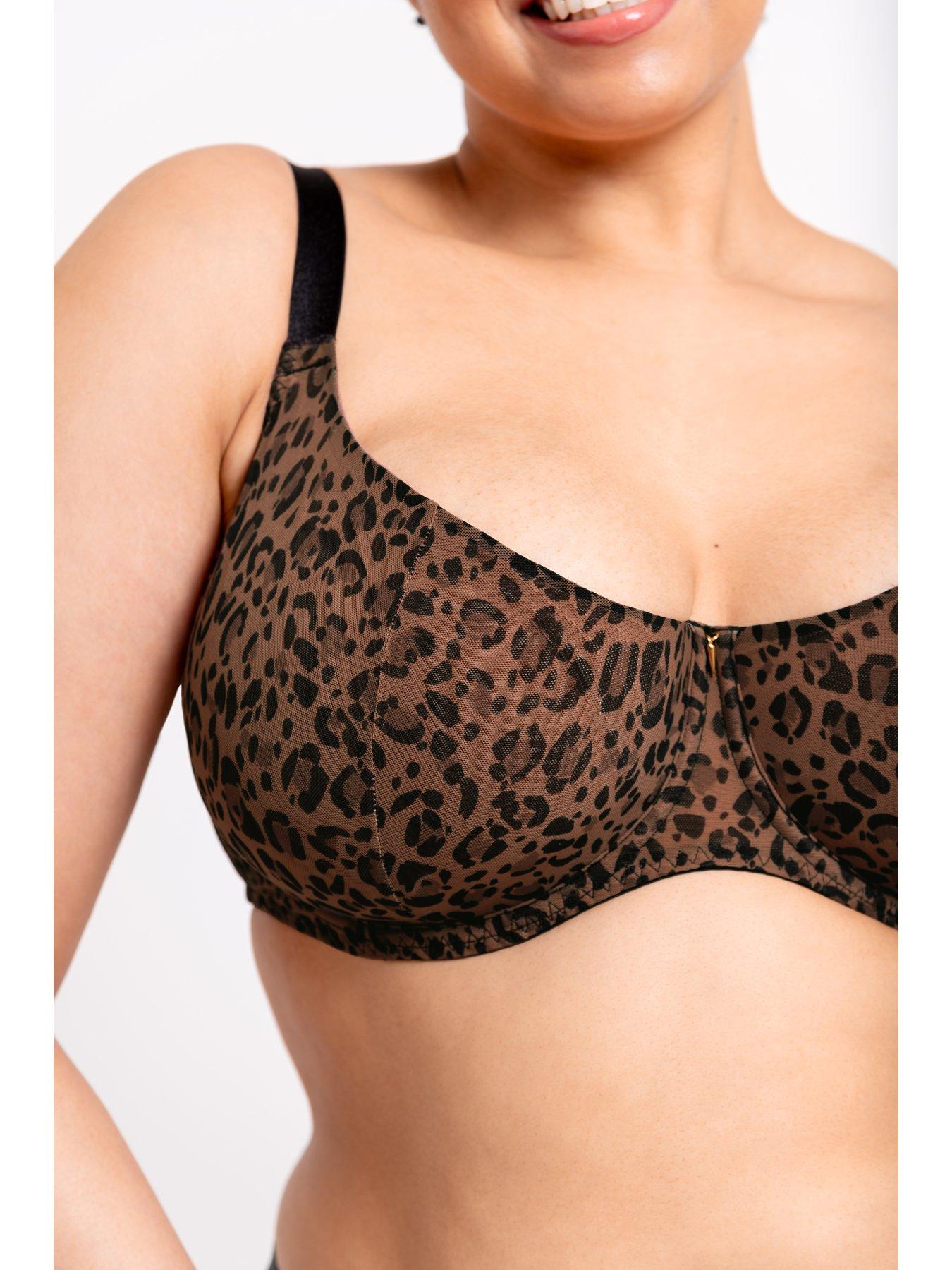 Image 3 of 5 of Curvy Kate Cool Cat Scooped Multiway Non-padded Underwired Balcony Bra - Leopard Brown