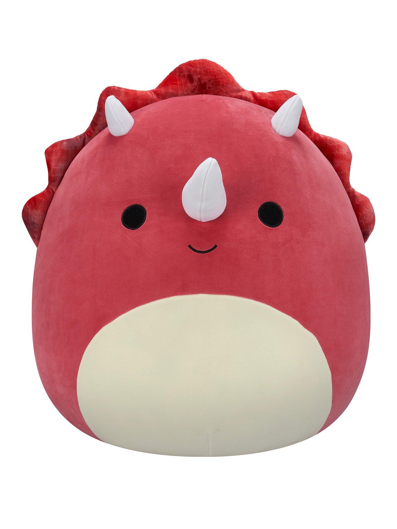 Image 1 of 8 of Squishmallows Jumbo Plush&nbsp;20" -&nbsp;Tristan the&nbsp;Red Triceratops