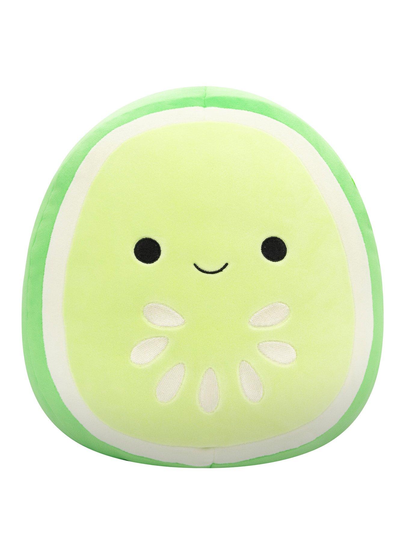 undefined 12-Inch Medium Plush: Carmichael the Green Cucumber Slice