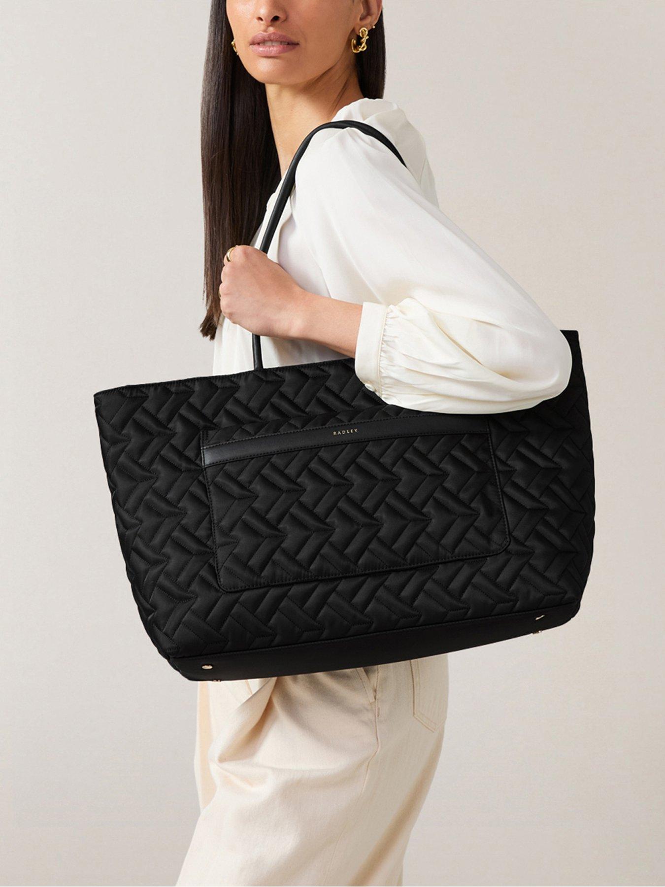 Radley Holland Park Quilted Large Ziptop Tote Bag Black Very