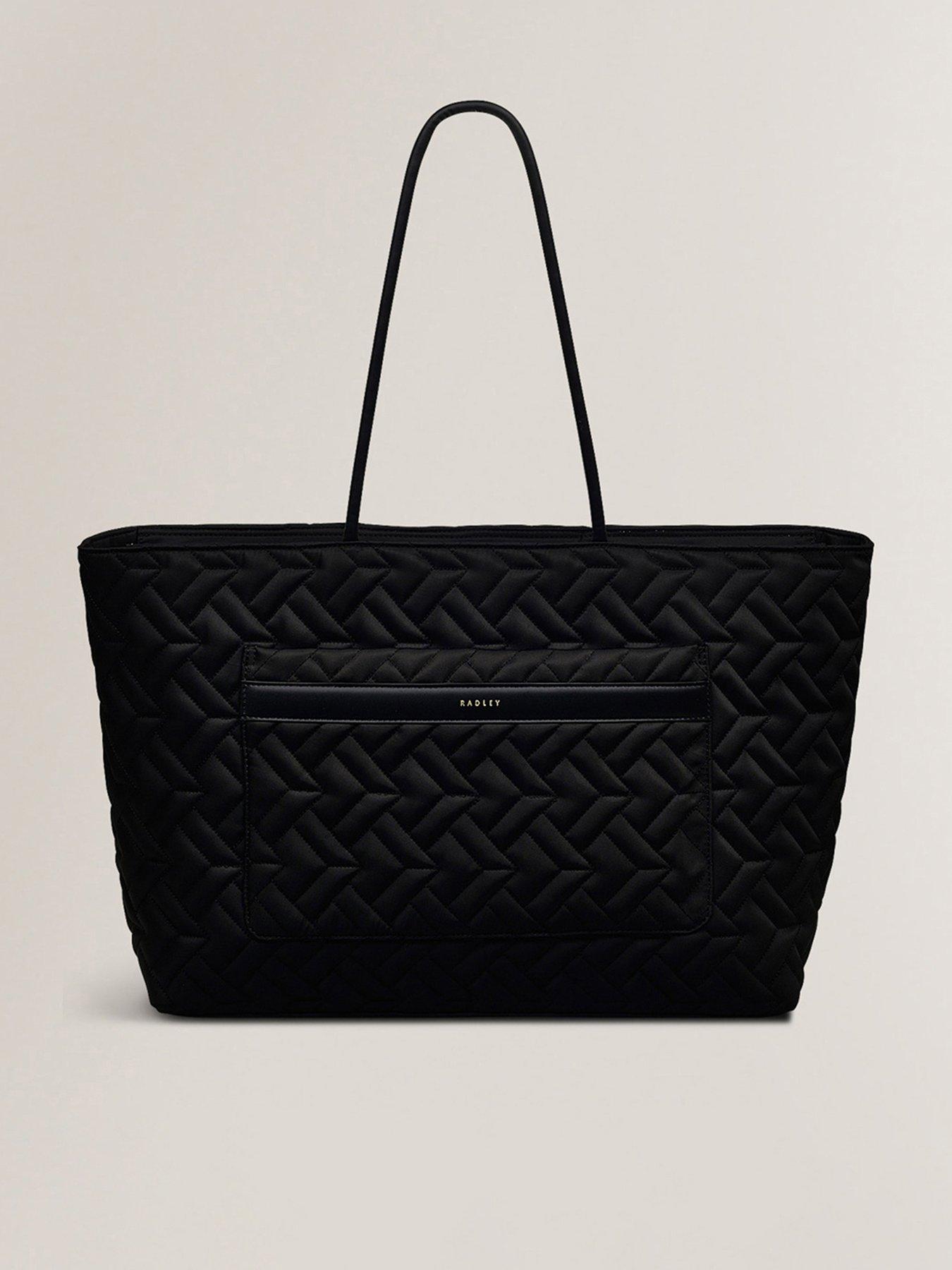undefined Holland Park Quilted Large Ziptop Tote Bag - Black