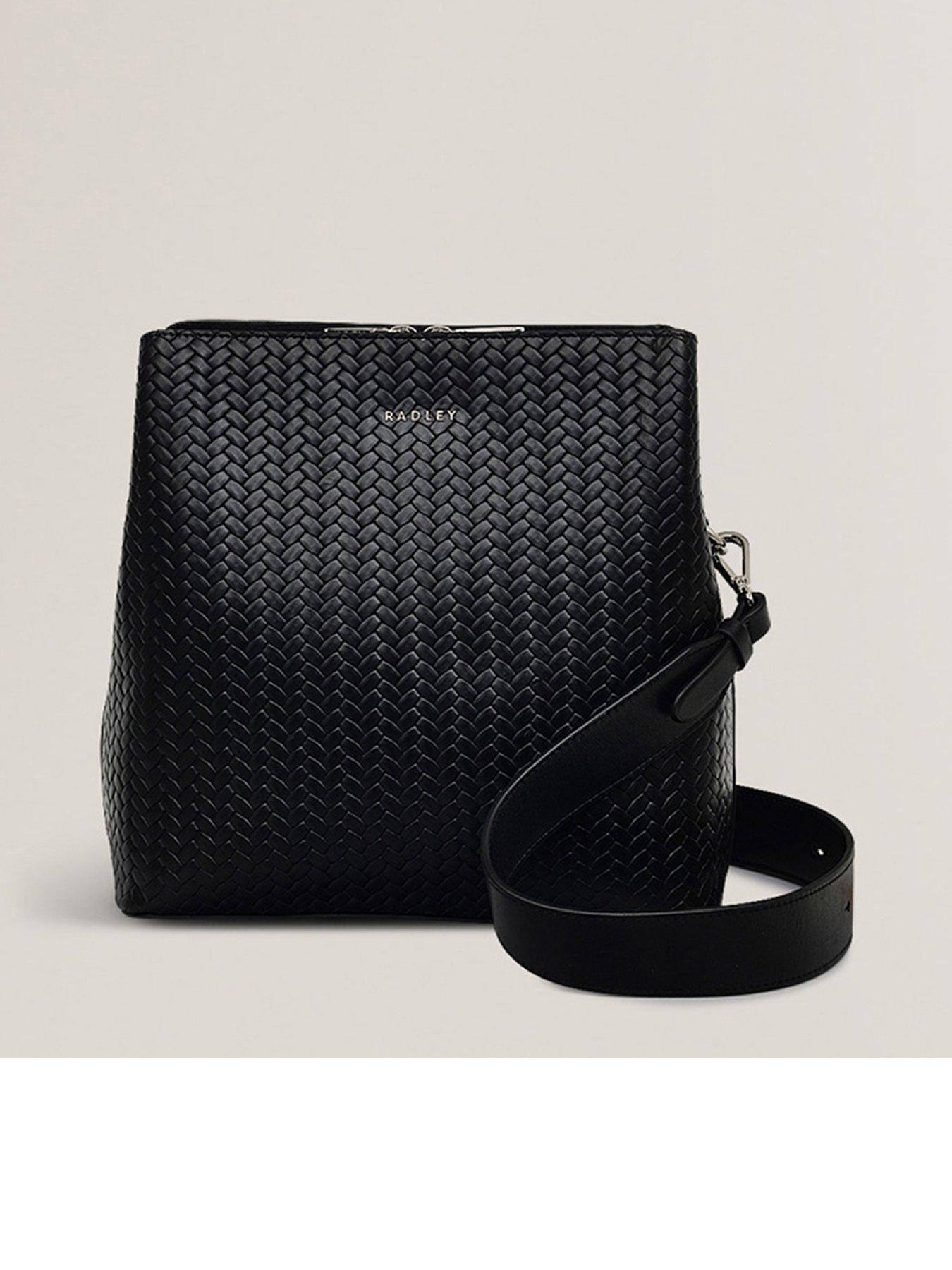 undefined Dukes Place Icon - Weave Emboss Medium Compartment Crossbody - Black