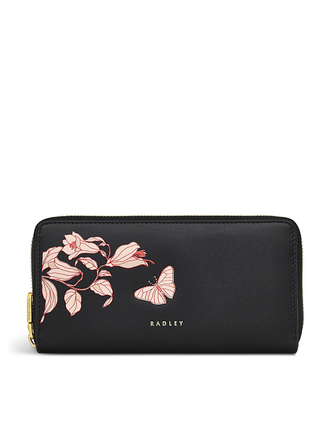 Radley Butterfly Large Zip Around Matinee - Black | Very.co.uk