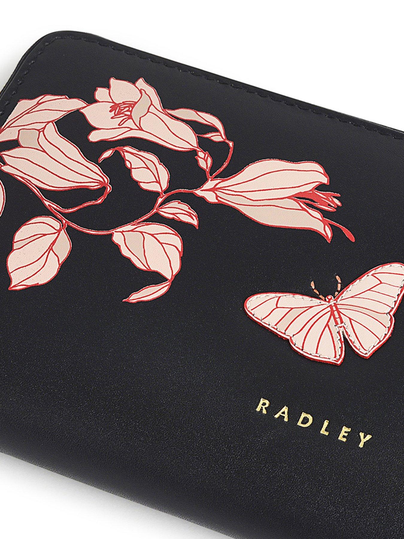 Radley Butterfly Large Zip Around Matinee - Black | Very.co.uk