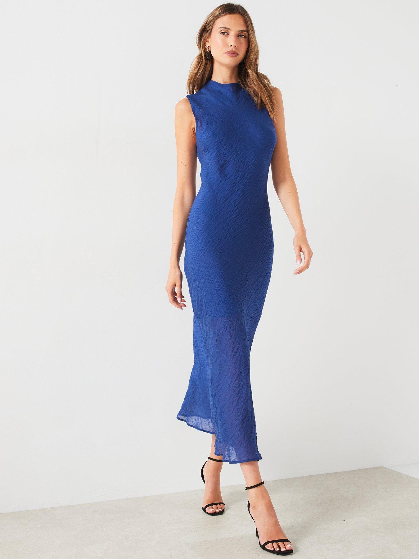 blue dress high neck Lana High Neck Maxi Dress in Ice Blue main image 1