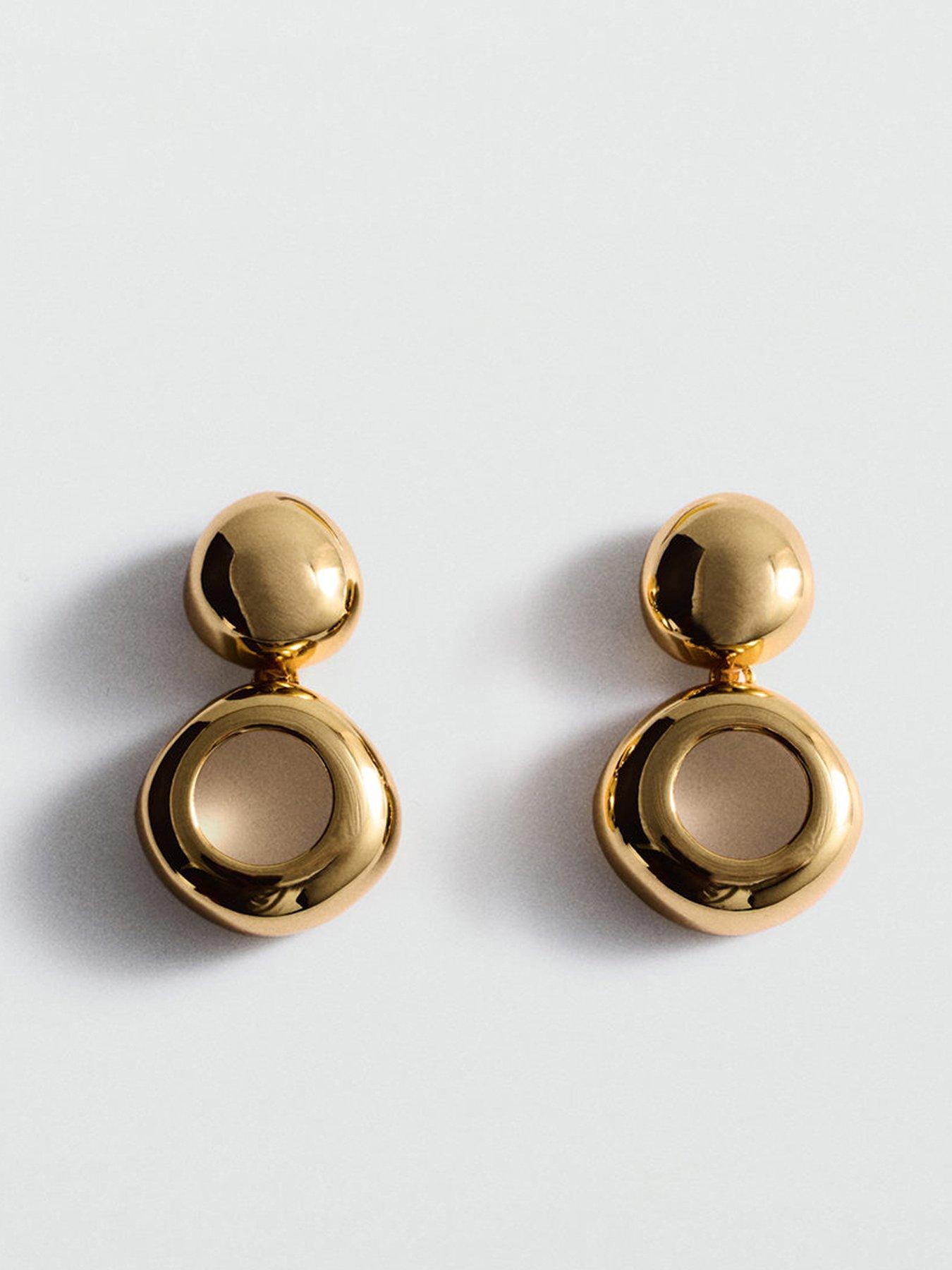 Product photograph of Mango Circular Design Earrings from very.co.uk