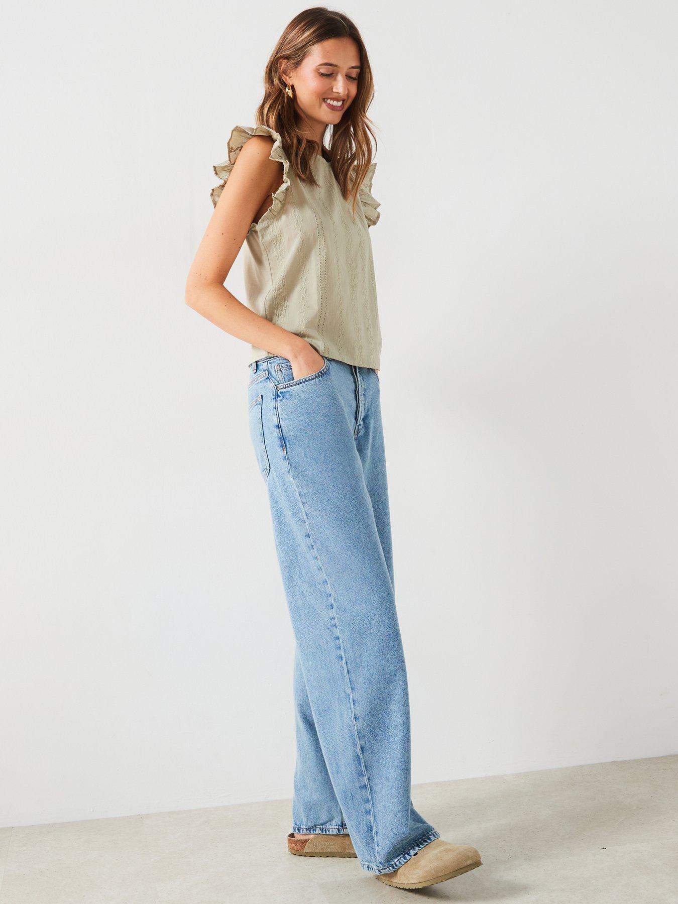 Image 5 of 6 of Mango Shoulder Frill Top - Green