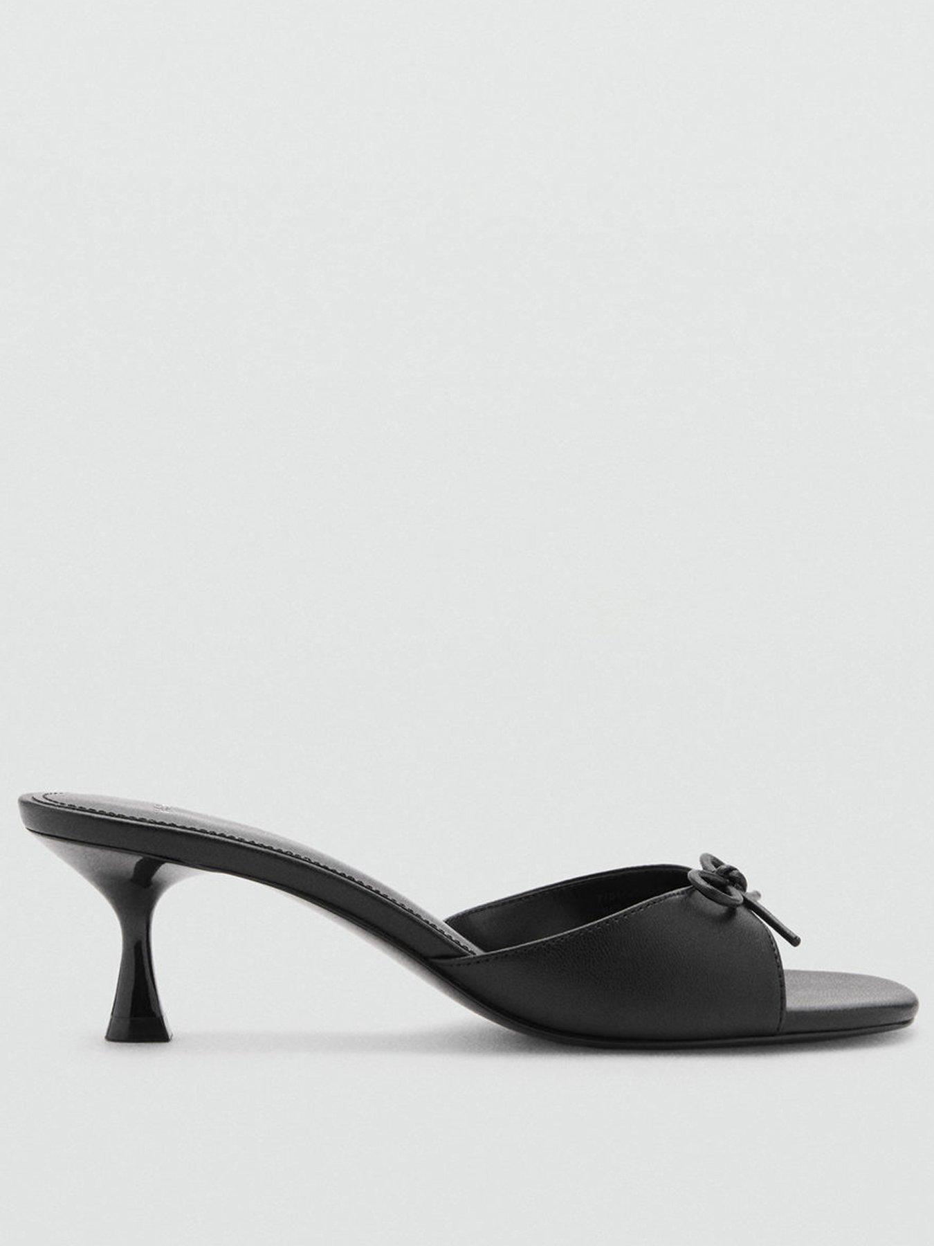 Mango Bow Heeled Mule