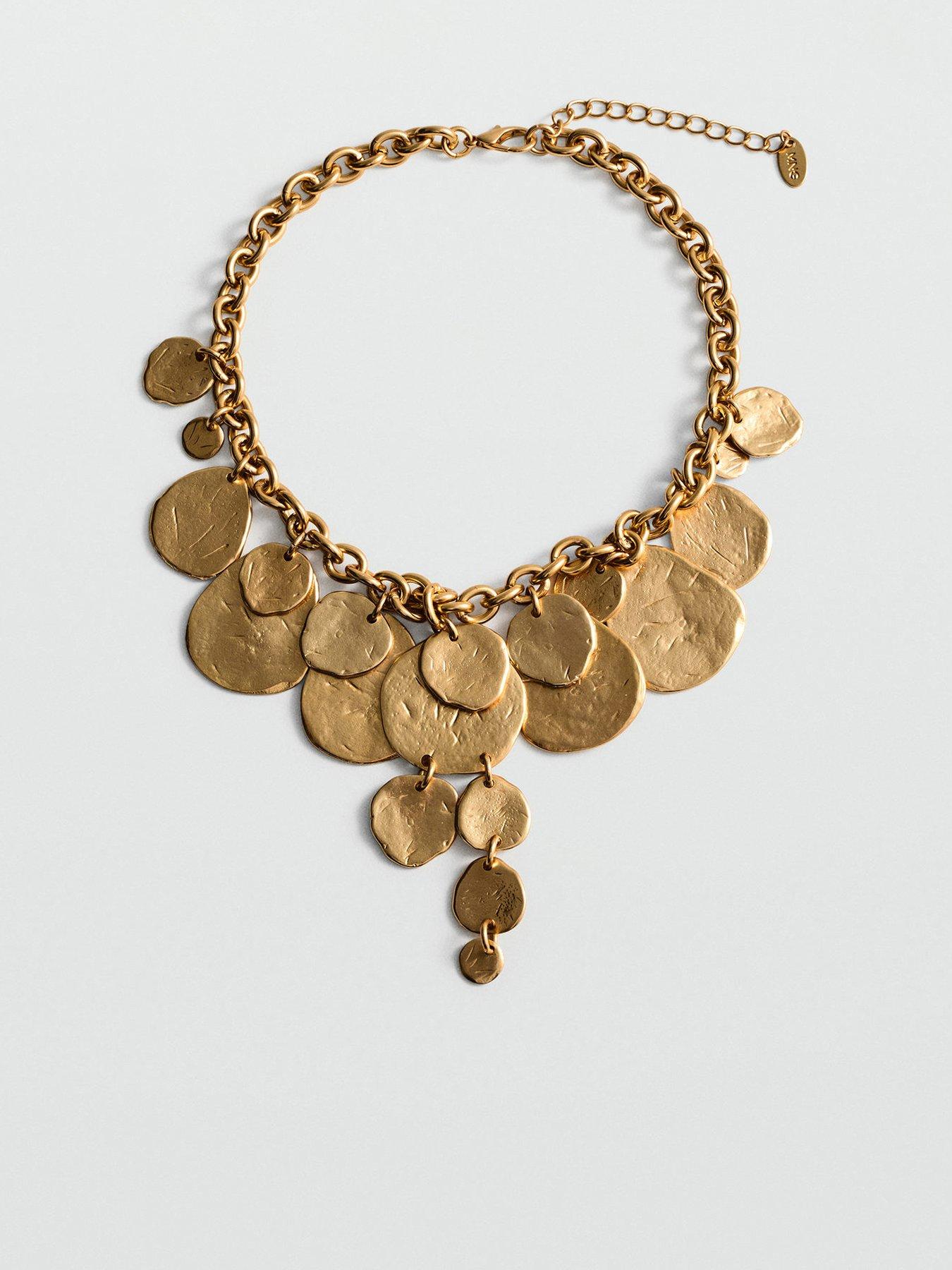 Product photograph of Mango Coin Statement Necklace from very.co.uk