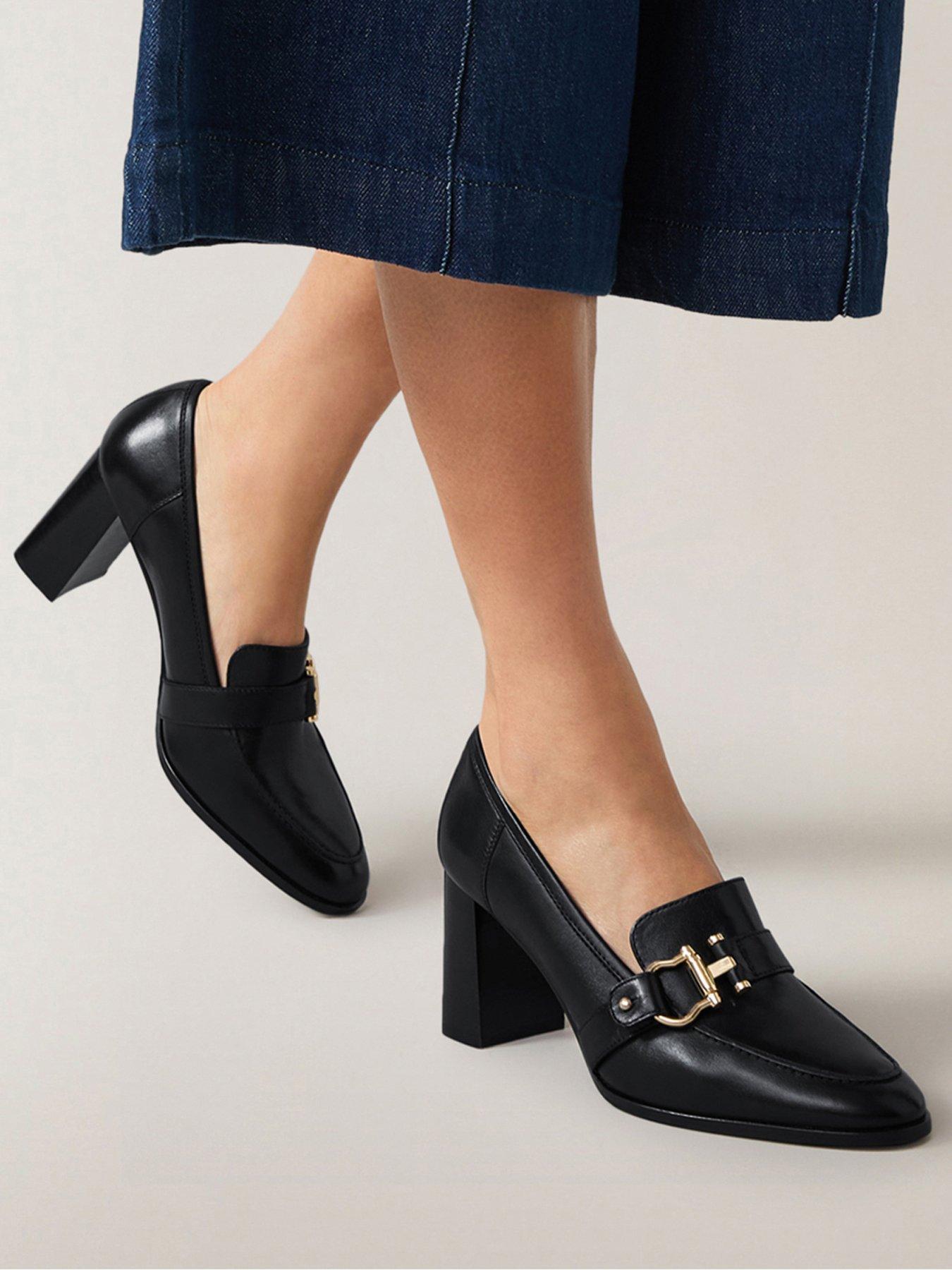 Womens mid heel loafers sales