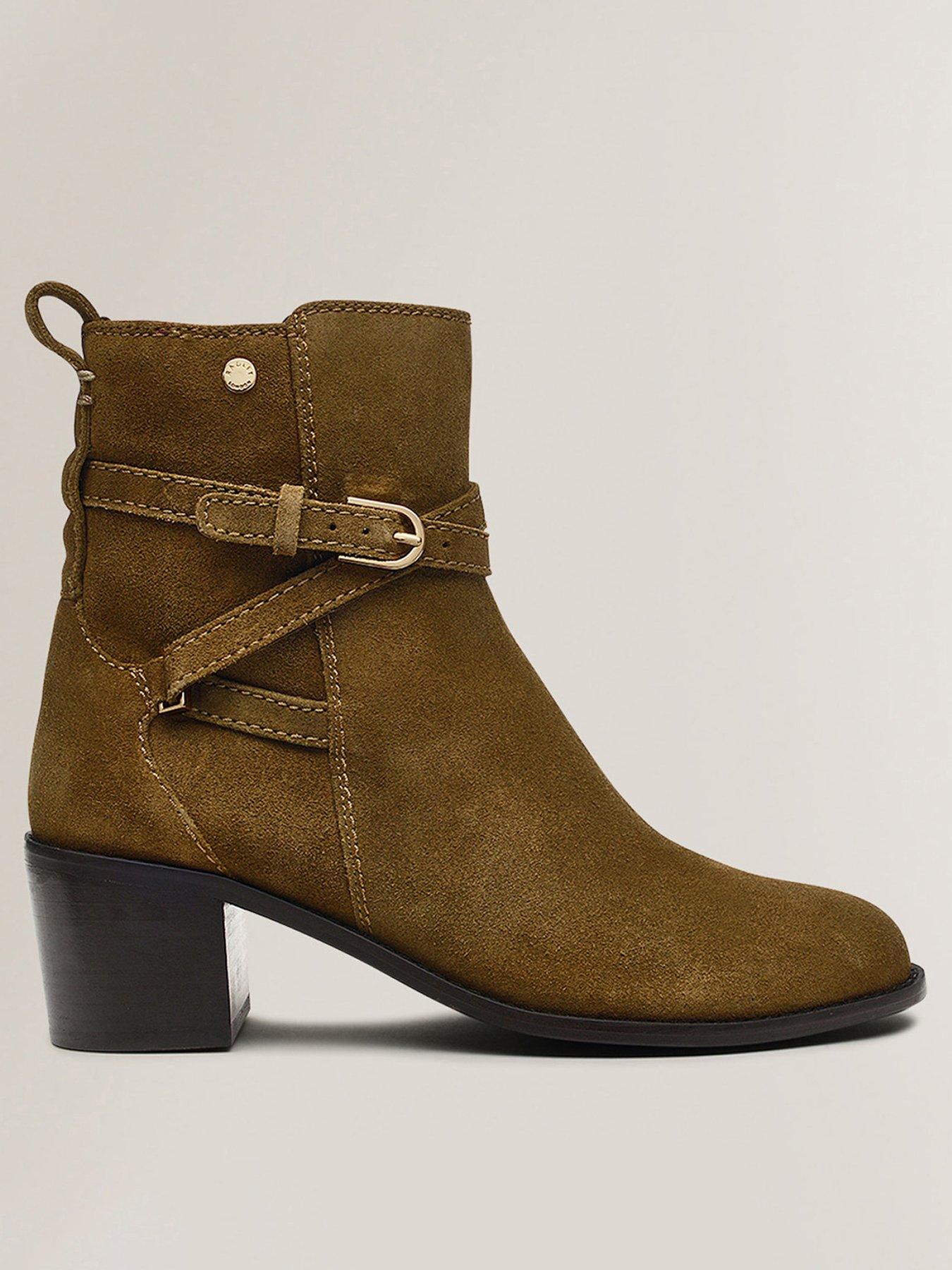 Image 1 of 7 of Radley Acer Walk Buckle Suede Jeans Boot - Brown