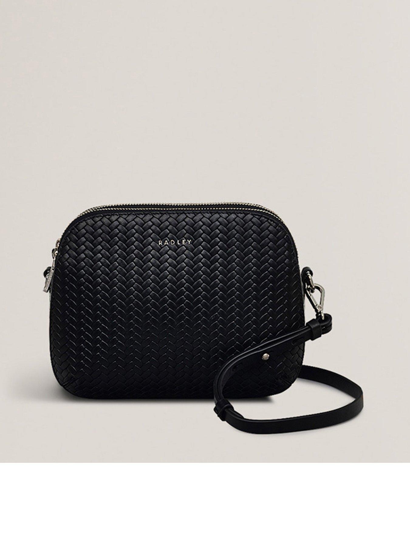 undefined Dukes Place Icon - Weave Emboss Medium Ziptop Crossbody - Black