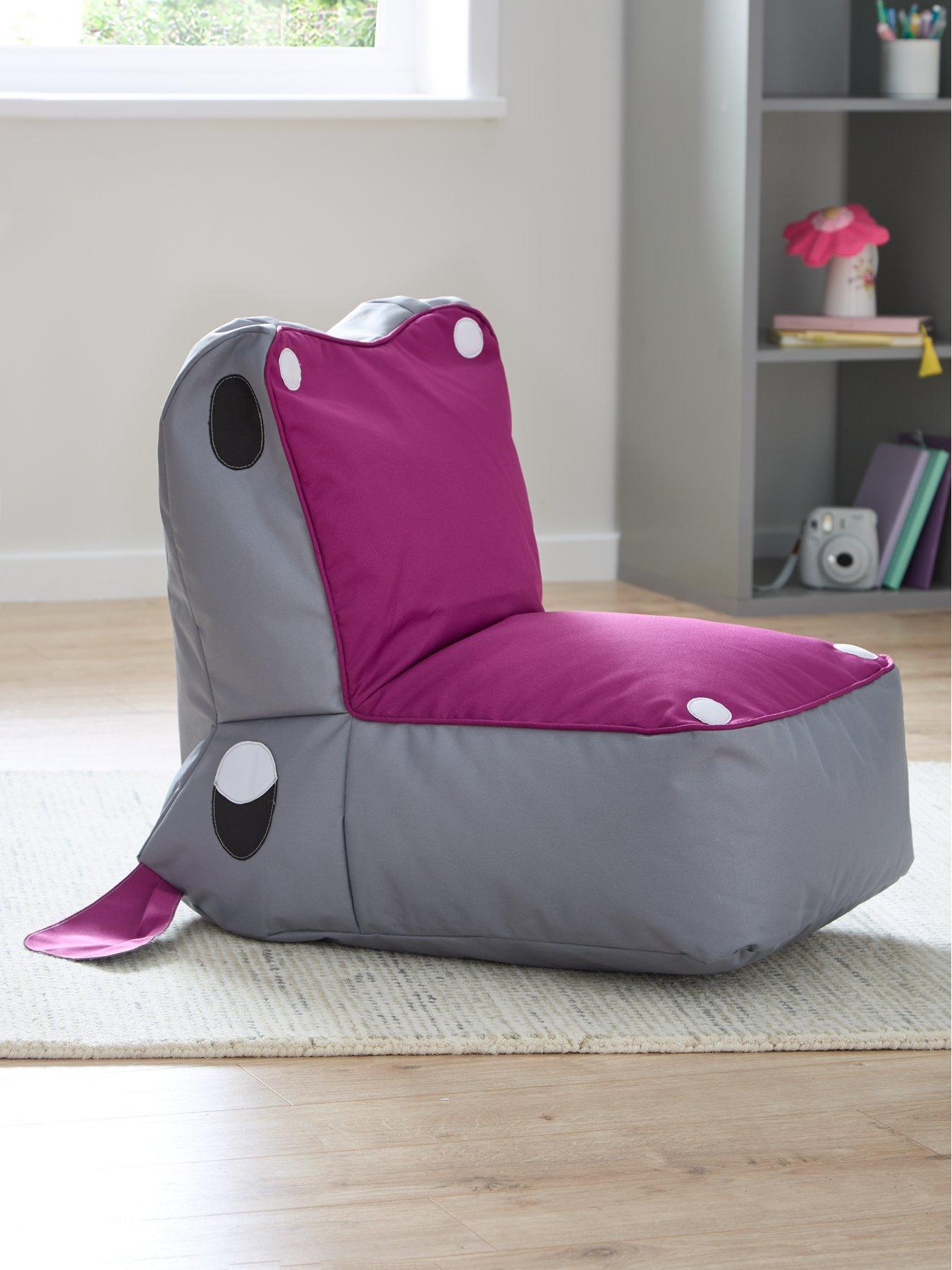 Product photograph of Kaikoo Hippo Kids Beanbag from very.co.uk