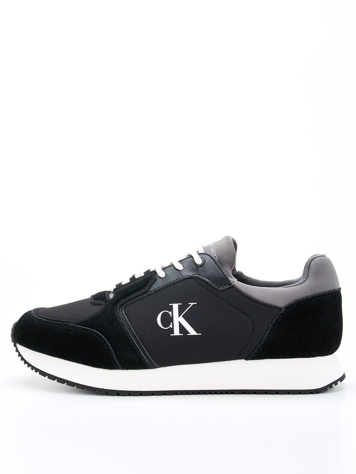 undefined Retro Sock Nylon and Suede Runners - Black/White
