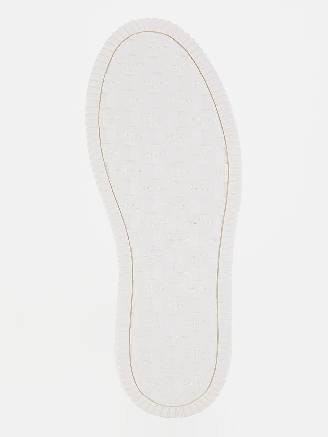 Image 5 of 7 of Calvin Klein Jeans Chunky Cupsole Monogram Lace Up Sneakers - White