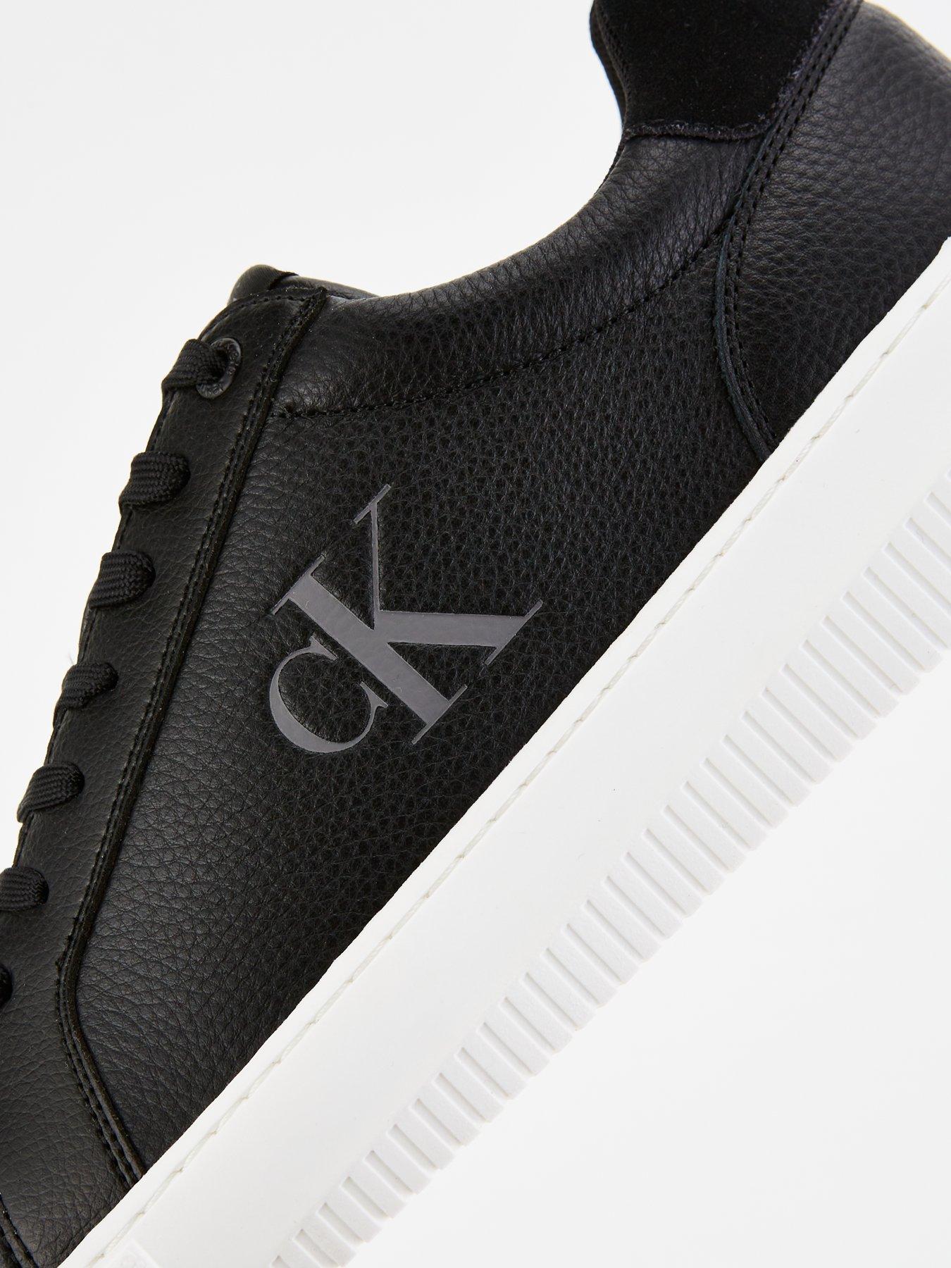 Image 6 of 7 of Calvin Klein Jeans Chunky Cupsole Monogram Lace Up Sneakers - White