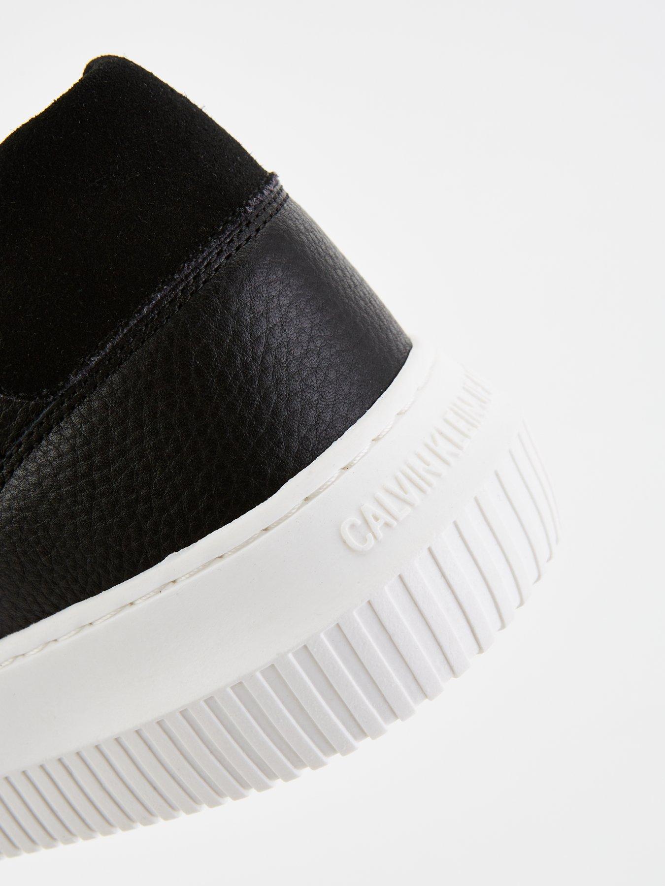 Image 7 of 7 of Calvin Klein Jeans Chunky Cupsole Monogram Lace Up Sneakers - White