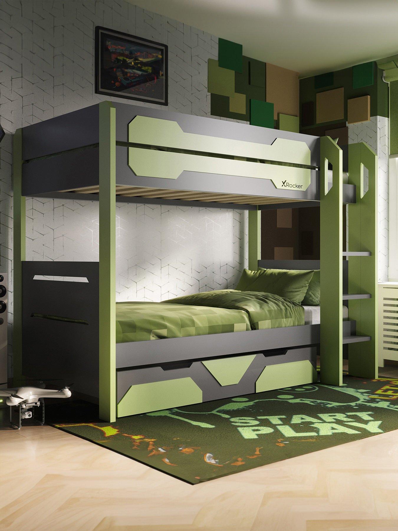 Home & Garden Gaming Beds Green Kids Bedroom Very