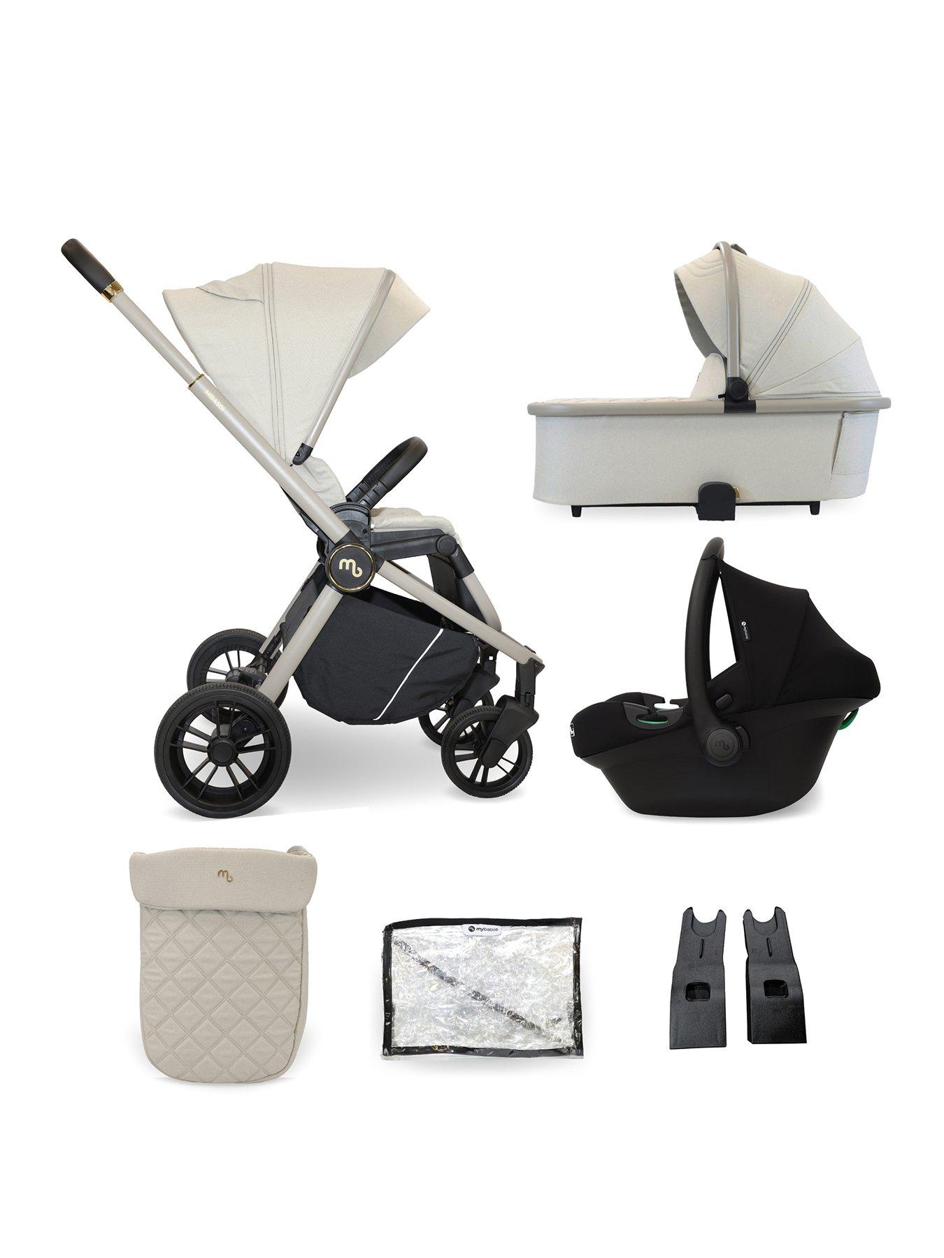 Image 1 of 7 of My Babiie MB450 3-in-1 Travel System - Ivory