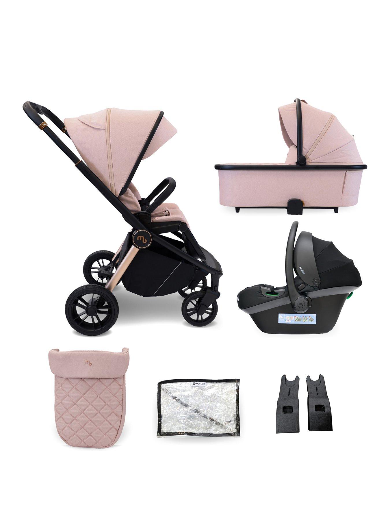 Image 1 of 7 of My Babiie MB450 3-in-1 Travel System - Pastel Pink