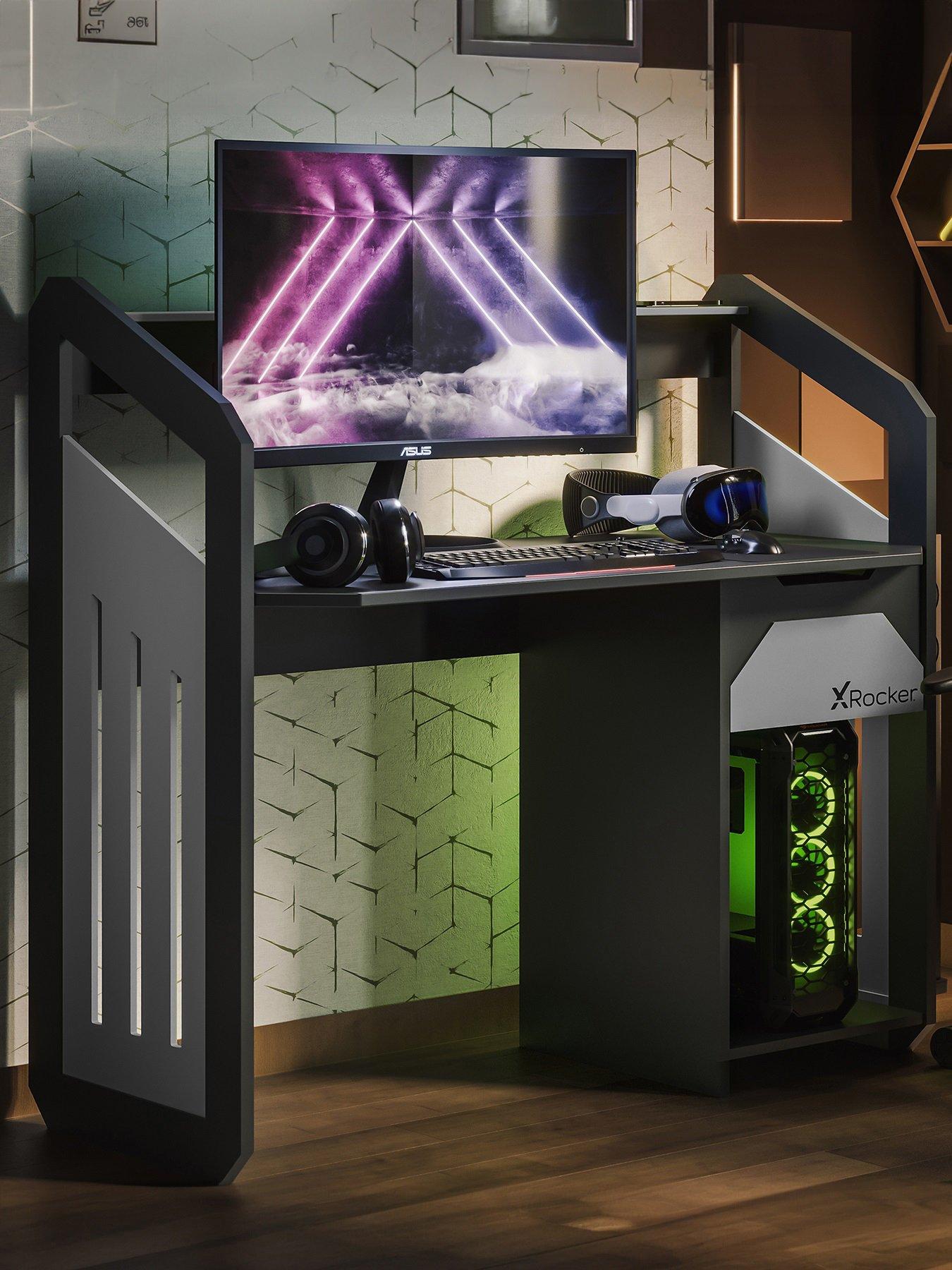 X Rocker Battalion Gaming Desk With Drawer And Cpu Storage Very